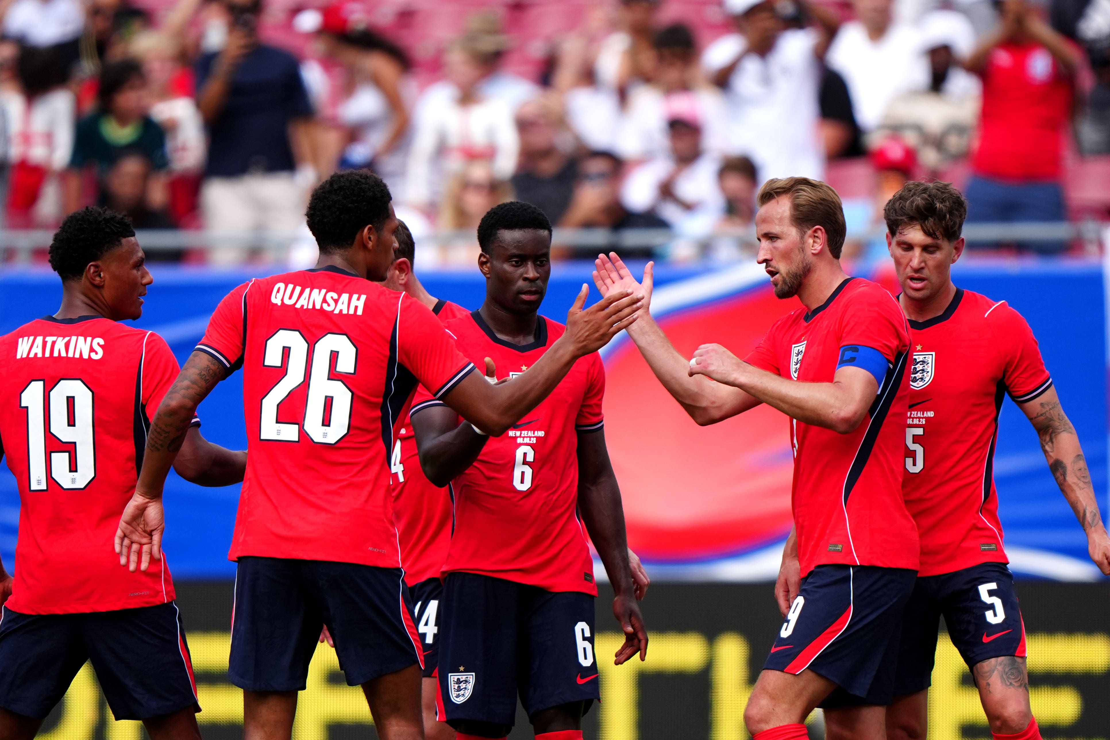 Harry Kane (second right) will be key to England’s World Cup chances this summer