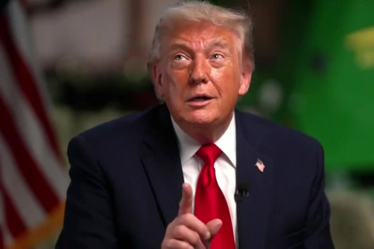 Trump briefly distracted by rain during interview, prompting