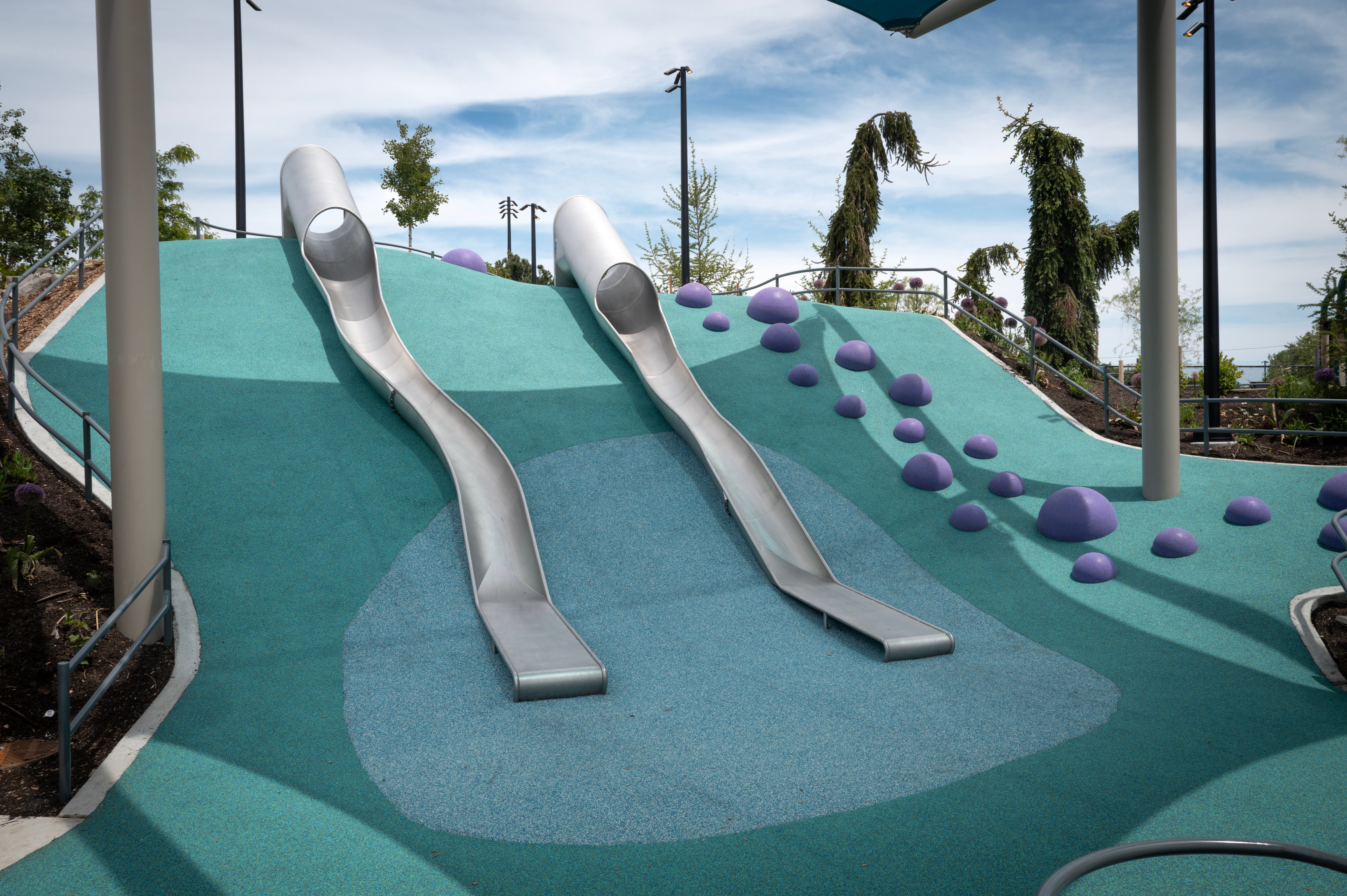 The Obama Presidential Library features a children’s playground on its campus, open to the public