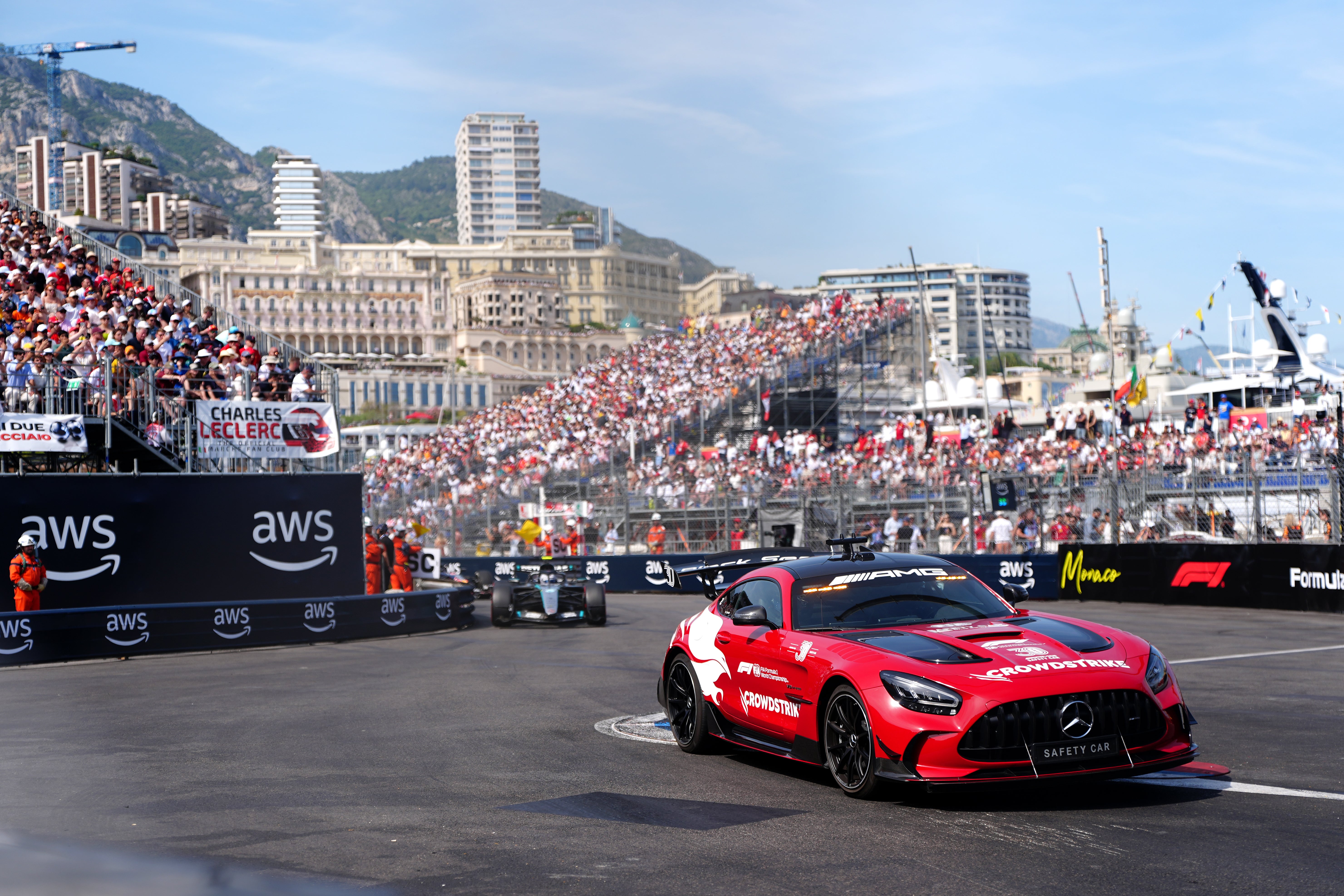 The safety car was brought out twice late on (David Davies/PA)