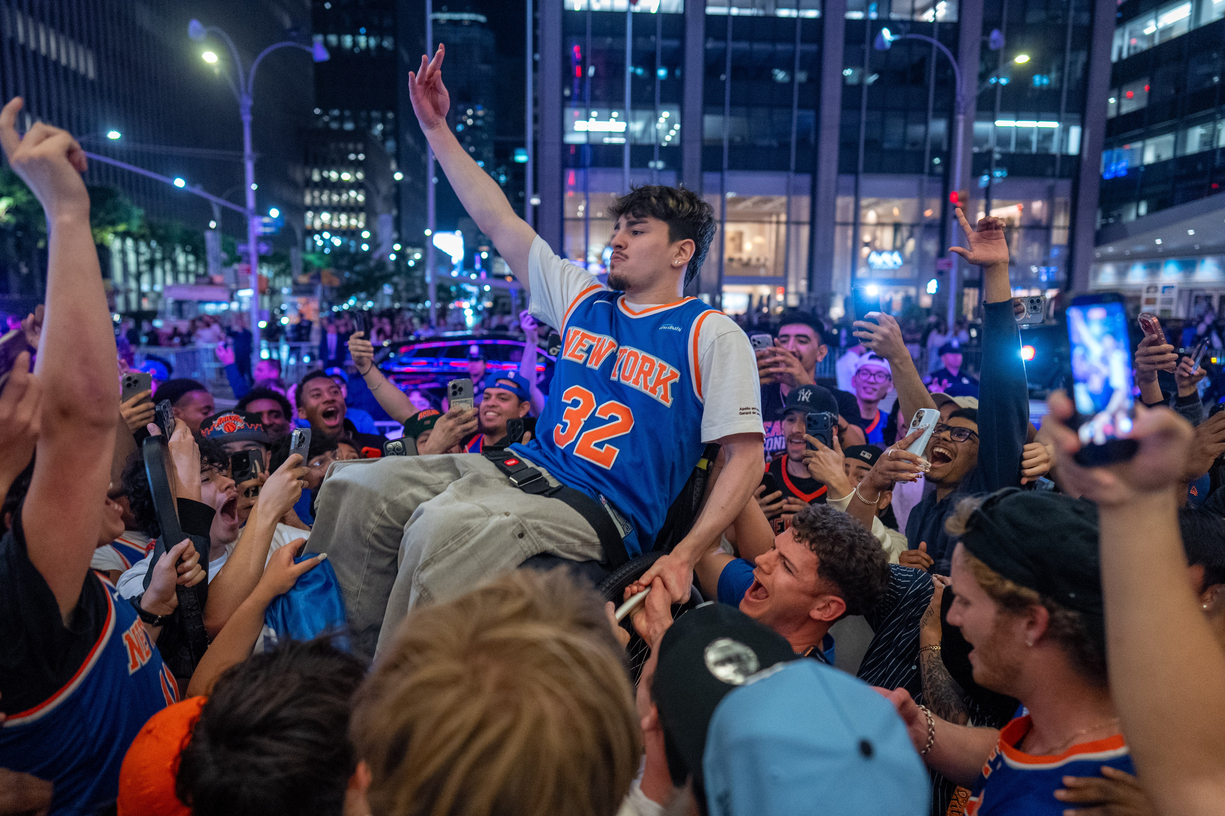 New York Knicks fans will not be able to hold watch parties outside of Madison Square Garden during Monday's Game 3 due to Donald Trump's attendance
