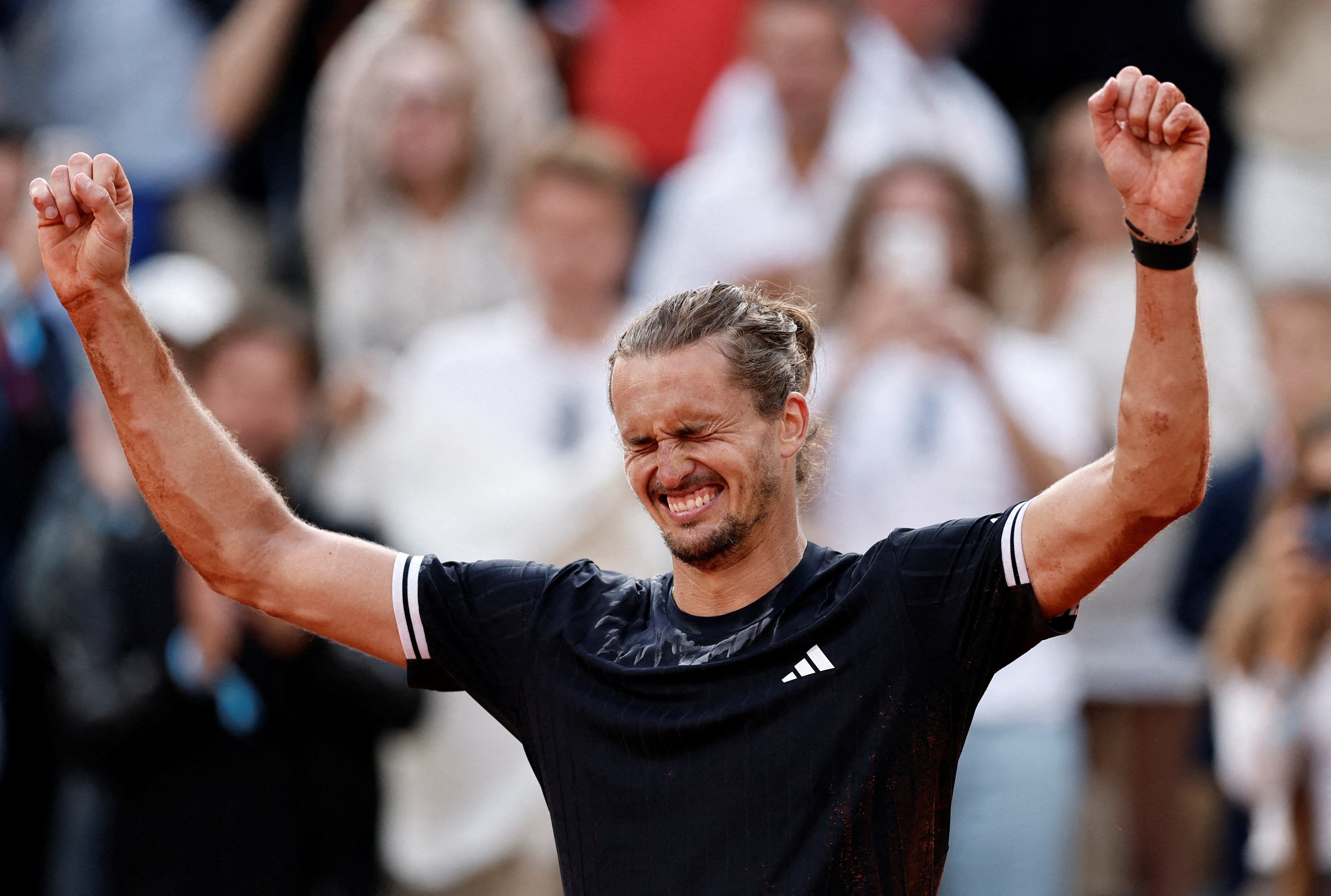 Alexander Zverev beat Flavio Cobolli in five sets to win the French Open title (Reuters)