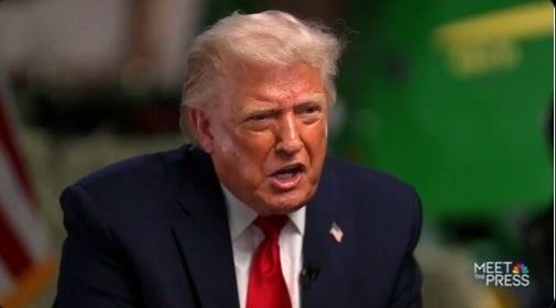 Donald Trump fought back against criticism of his war with Iran during an NBC interview
