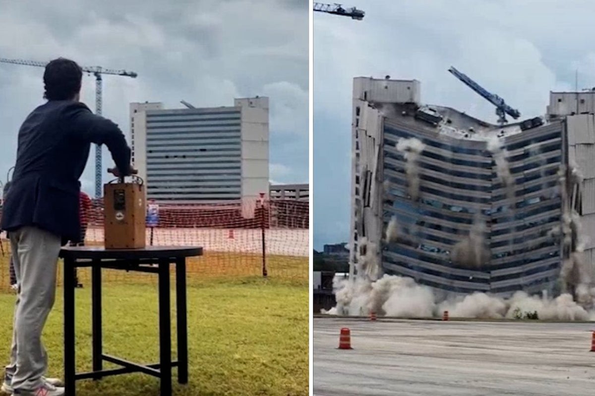 19-story Texas hotel imploded after being closed for new lux
