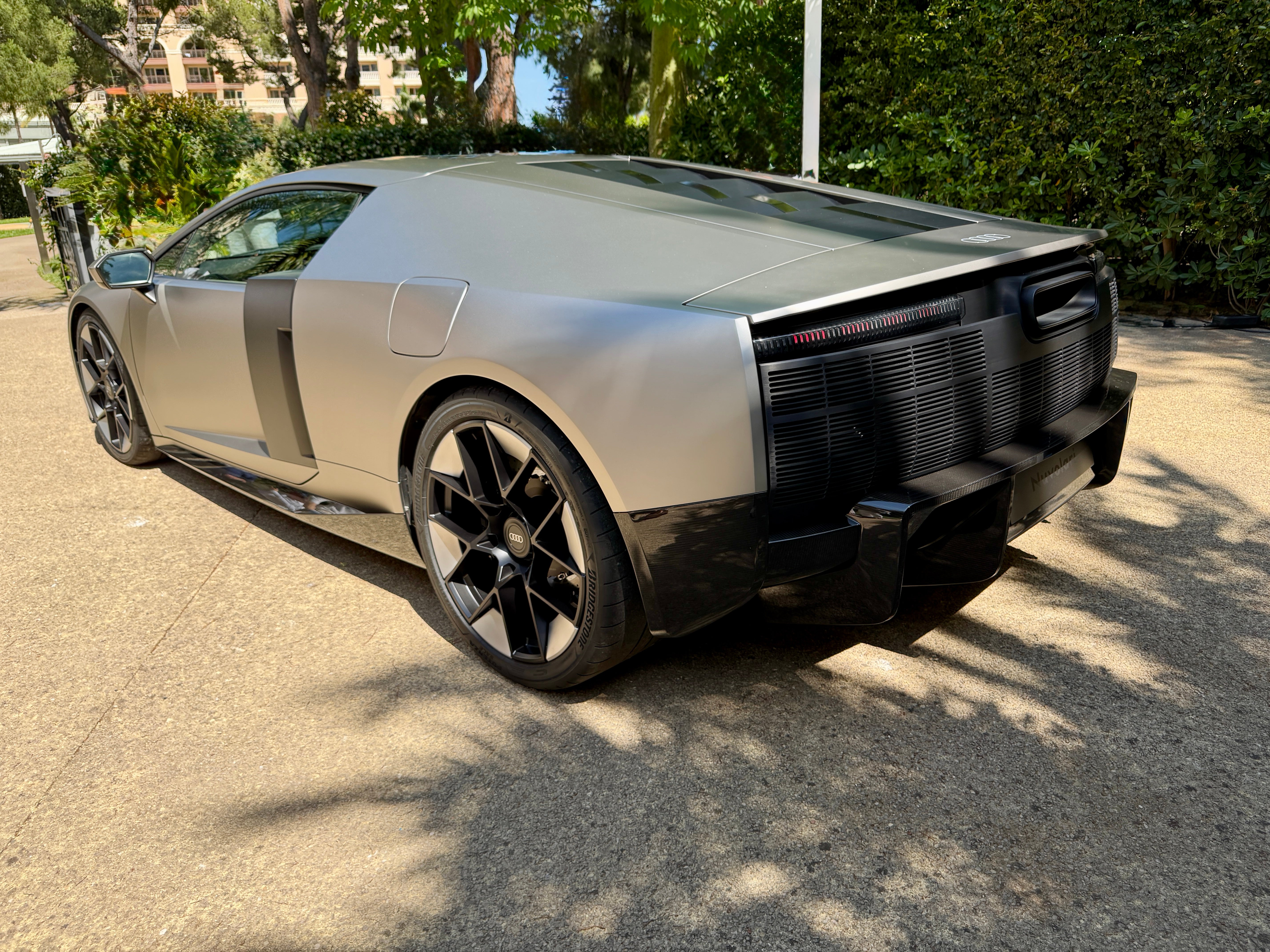The Audi Nuvolari is made of carbon fibre, with anodised aluminium front and rear sections (Steve Fowler)