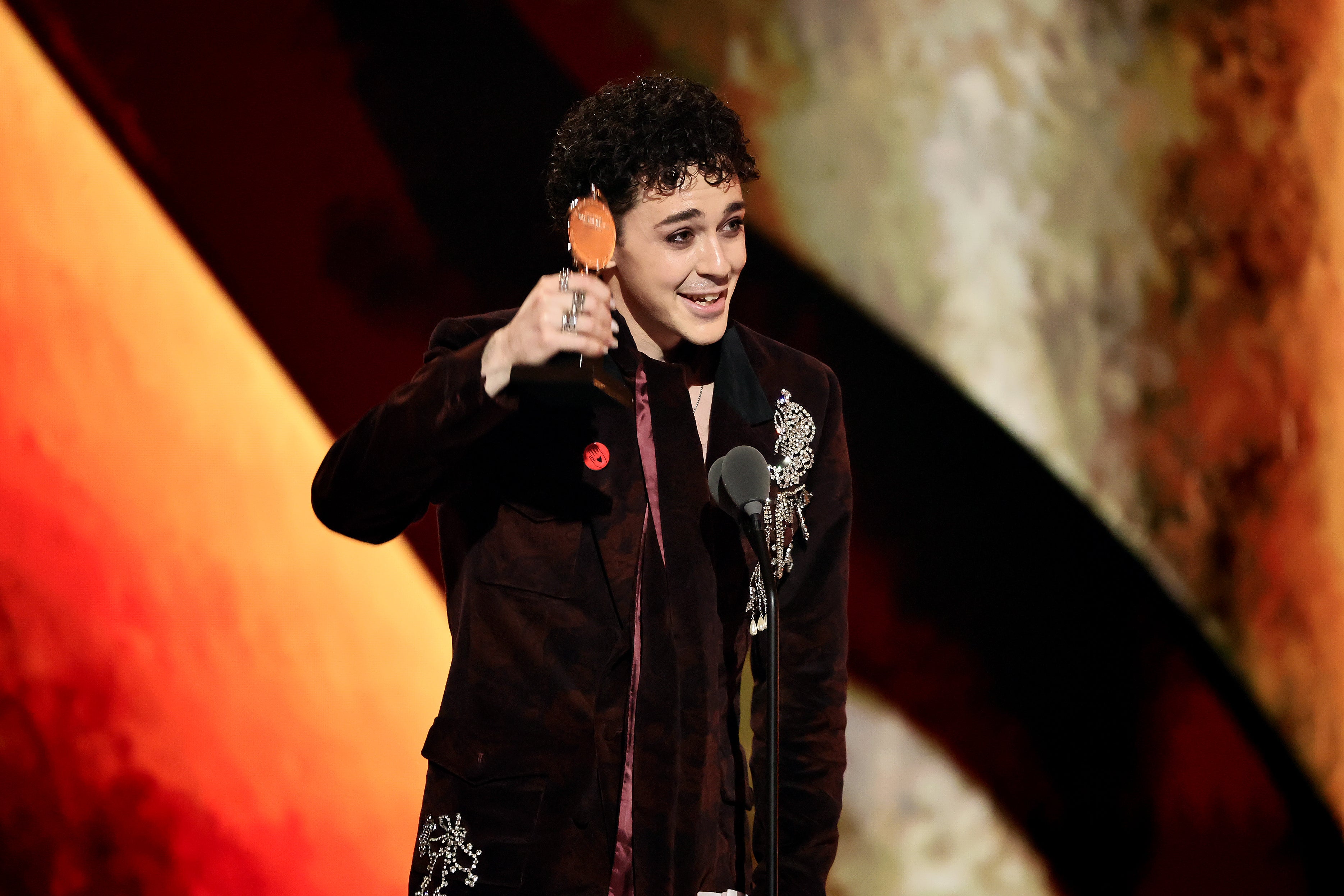Ali Louis Bourzgui took home the Best Performance by an Actor in a Featured Role in a Musical award for ‘The Lost Boys’