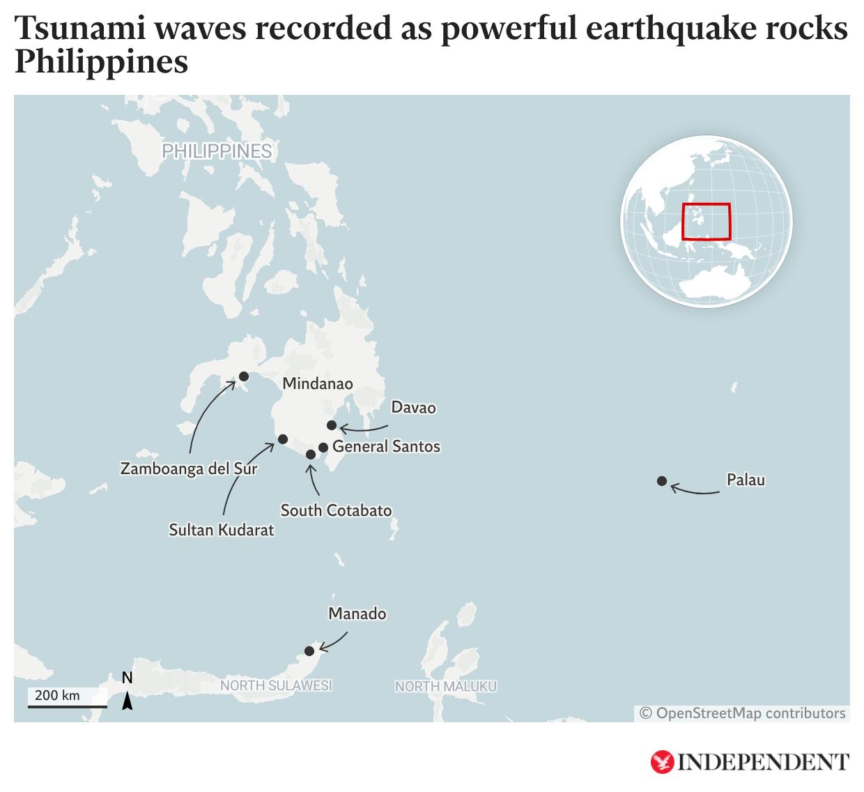 Philippines earthquake triggers tsunami waves