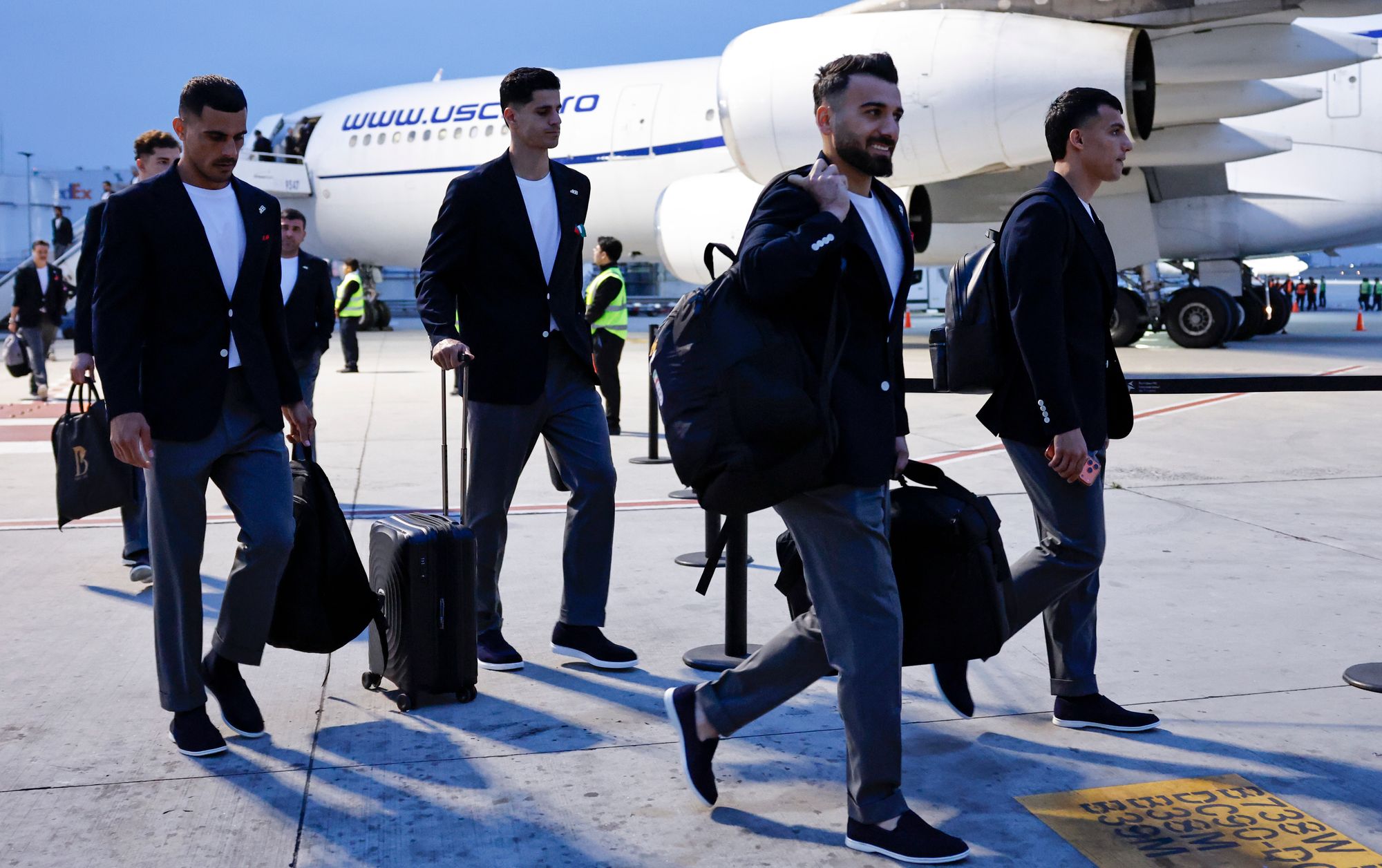 The Iranian delegation traveled via private jet from Antalya on Saturday to Tijuana, Mexico, following a late change of plans two weeks ago to use Mexico as a training base instead of Tucson, Arizona