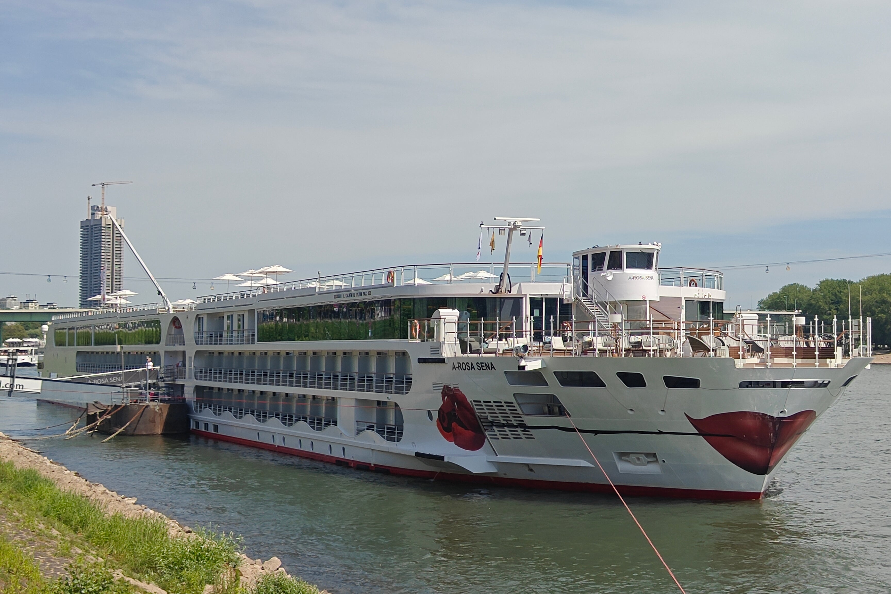 A-Rosa Sena is recognisable on the Rhine with its lips on the bow (Marc Shoffman)