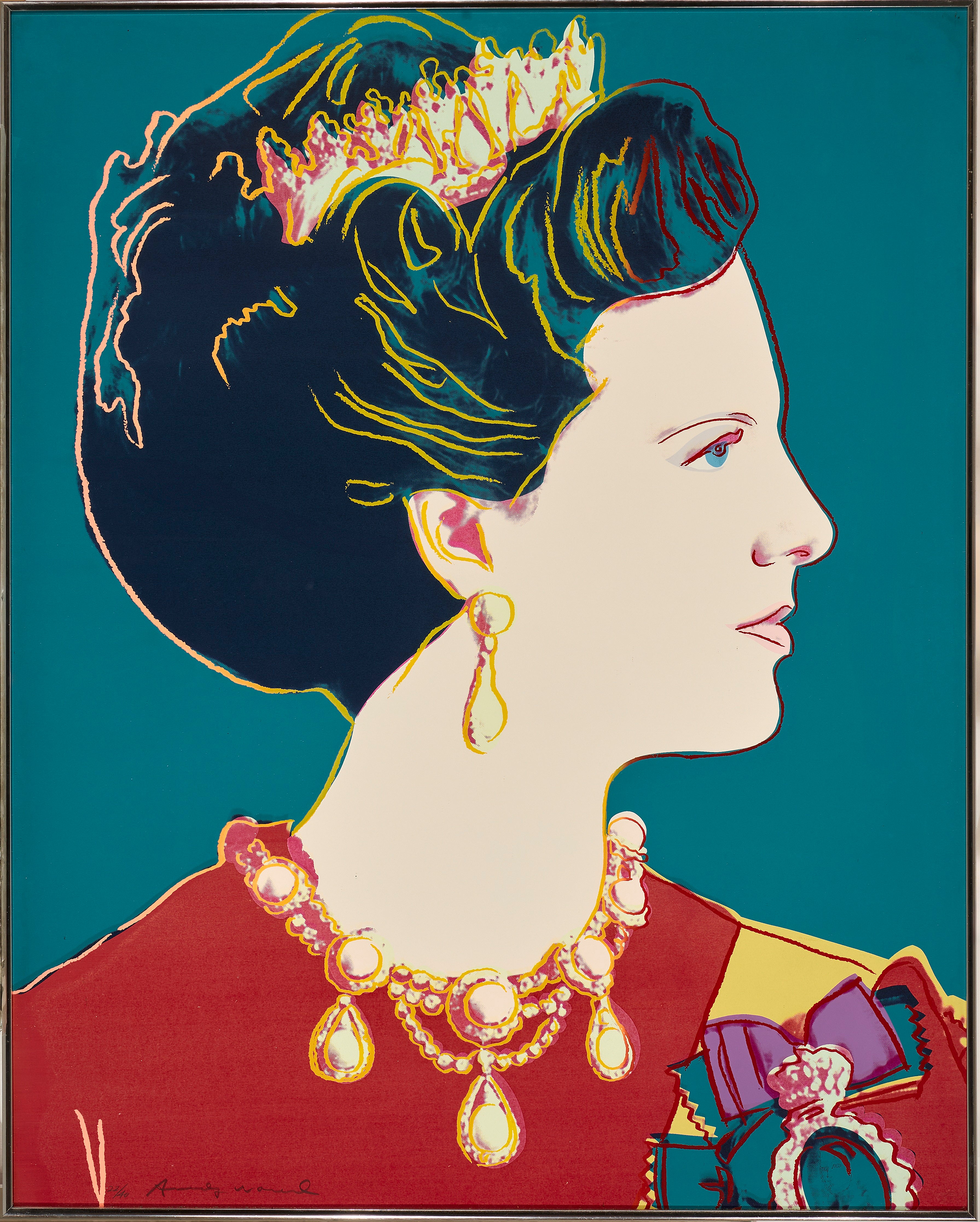 Andy Warhol’s portrait of Queen Margrethe II of Denmark