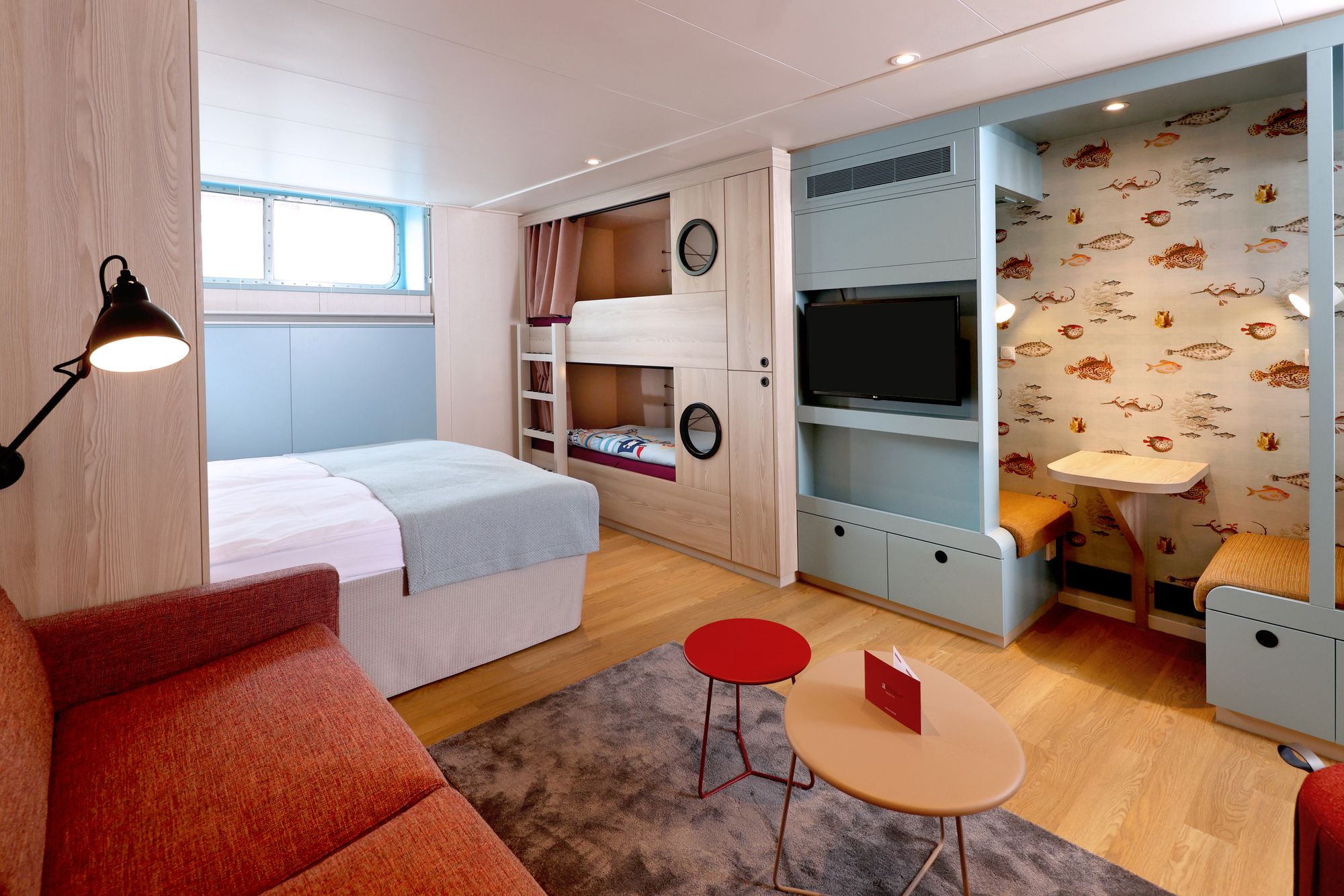 A family cabin aboard A-Rosa Sena is great for young children