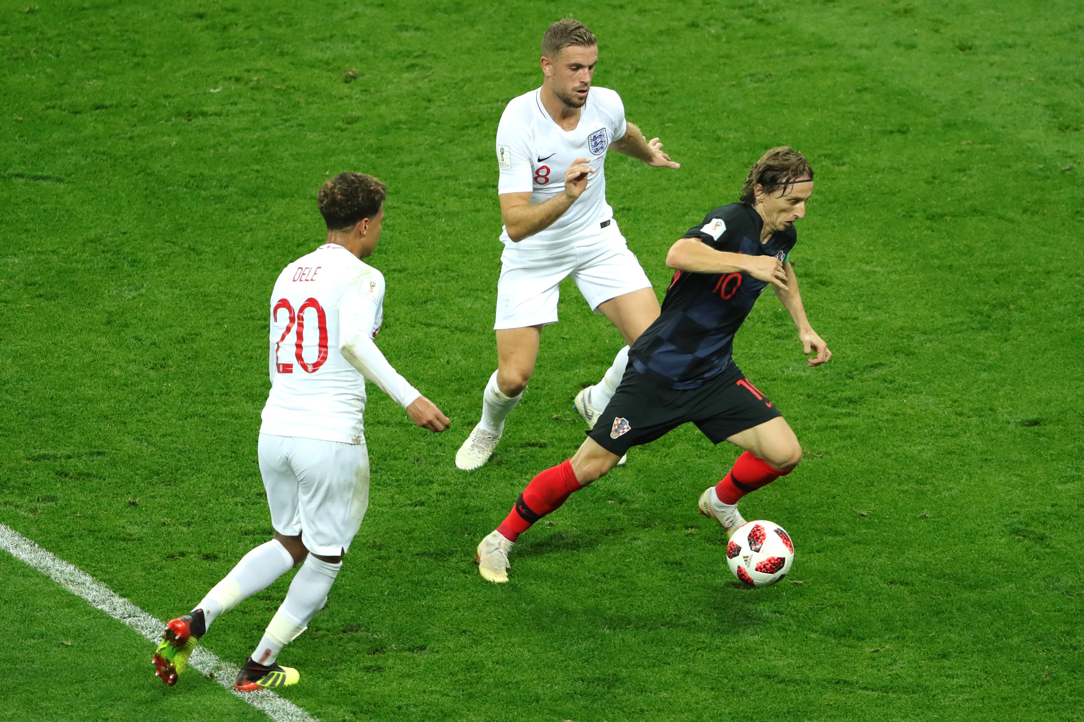 Luka Modric ran the show against England in the World Cup semi-final in 2018 (Getty)