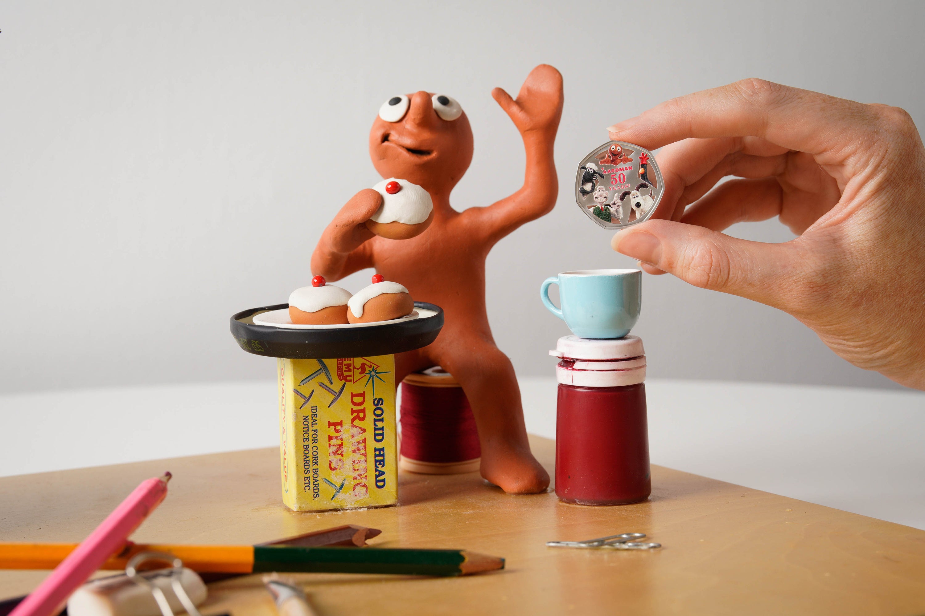 Morph with the new Royal Mint 50 Years of Aardman 50p.
