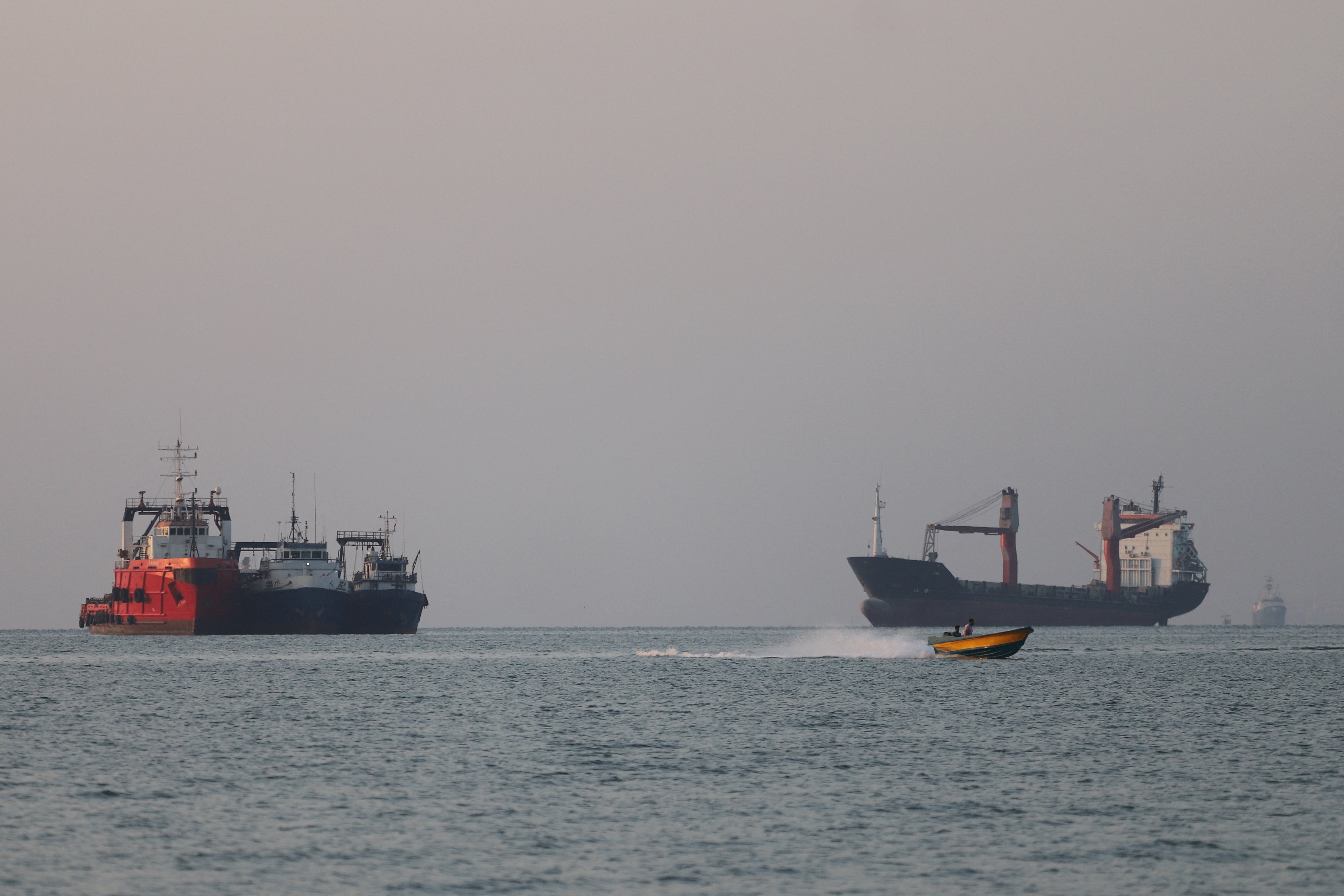 The helicopter came crashing down near the Strait of Hormuz,