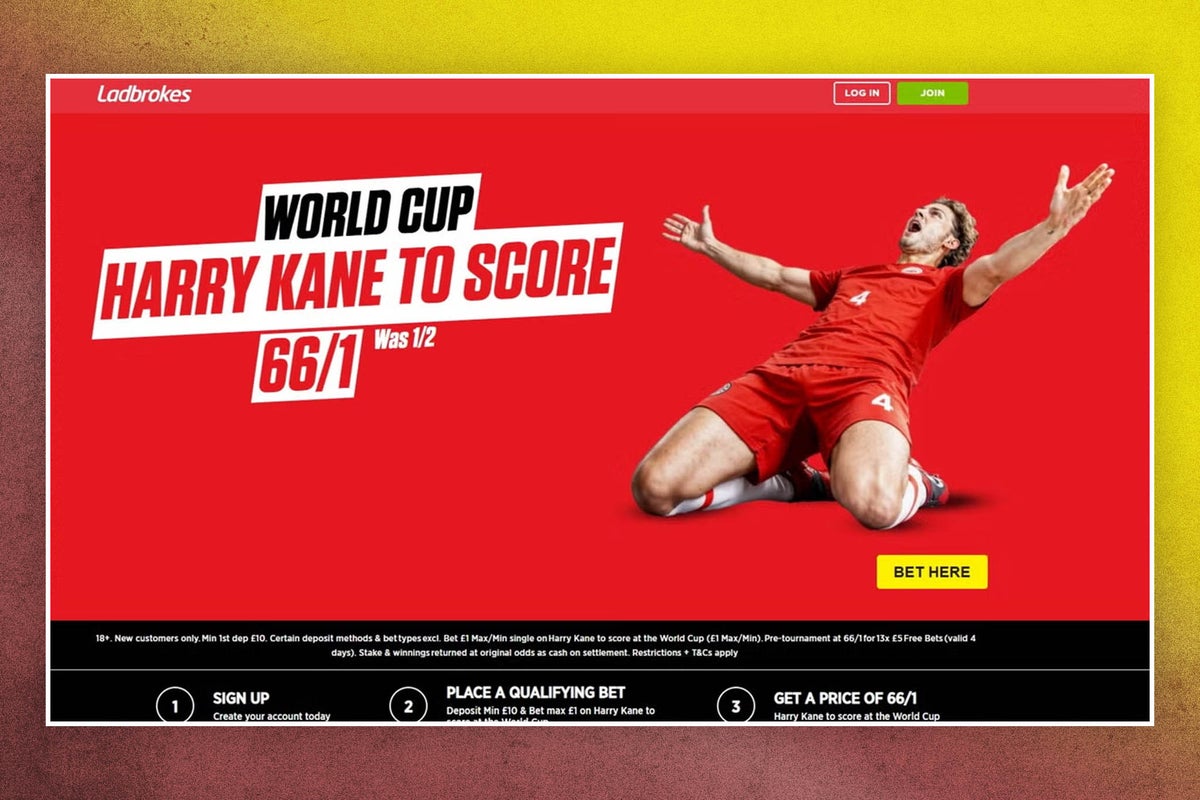 Ladbrokes World Cup betting offer: Harry Kane to score at th