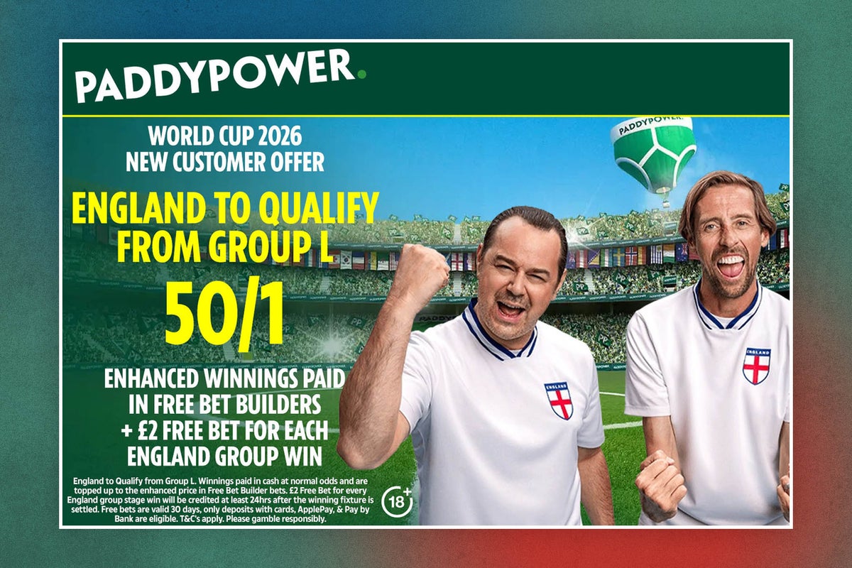 Paddy Power World Cup free bet offer: Get 50/1 on England to qualify from their group