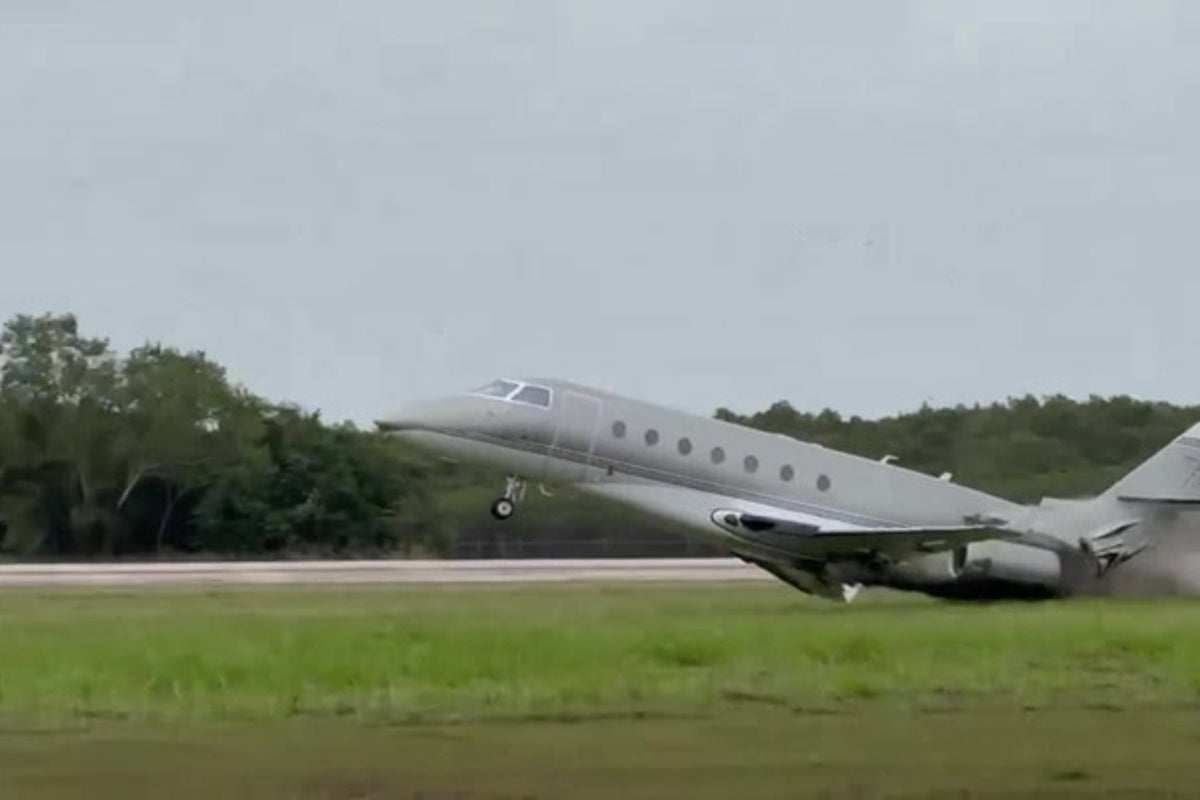 Private jet crashes on runway during emergency landing at Do