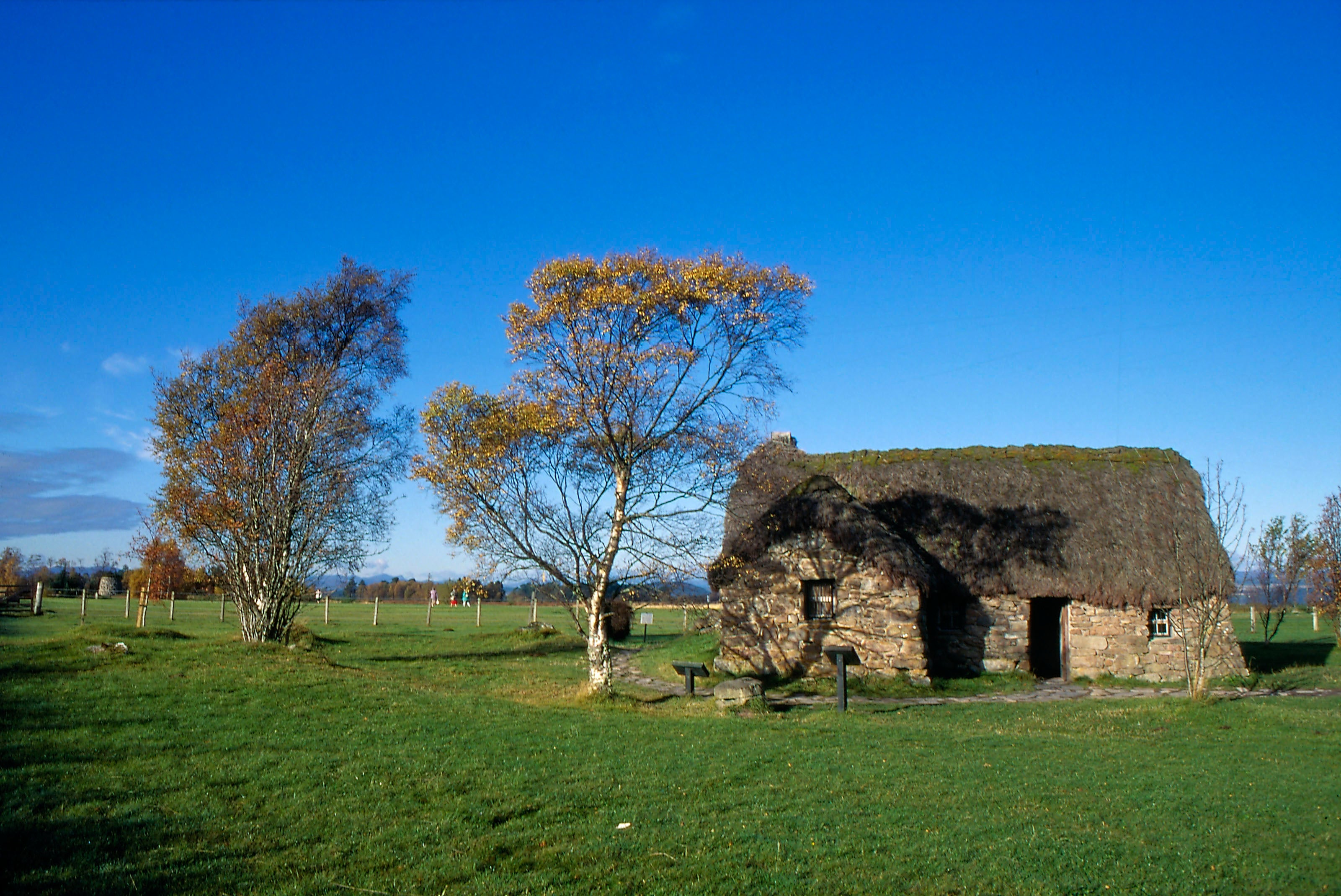 Old Leanach Cottage at Culloden Battlefield. (PA)