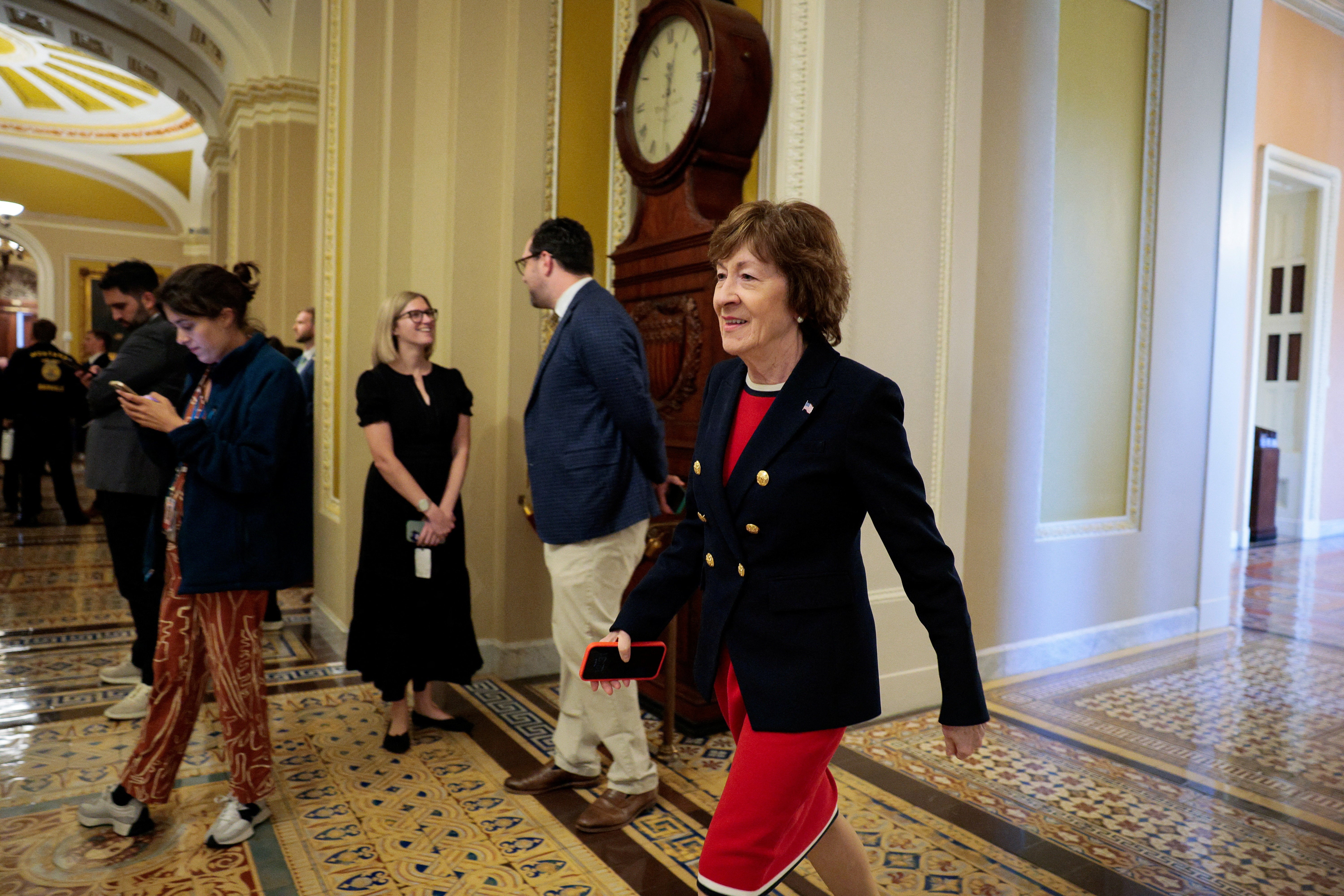 Sen. Susan Collins (R-Maine) did not give her thoughts about Todd Blanche’s nomination as attorney general.