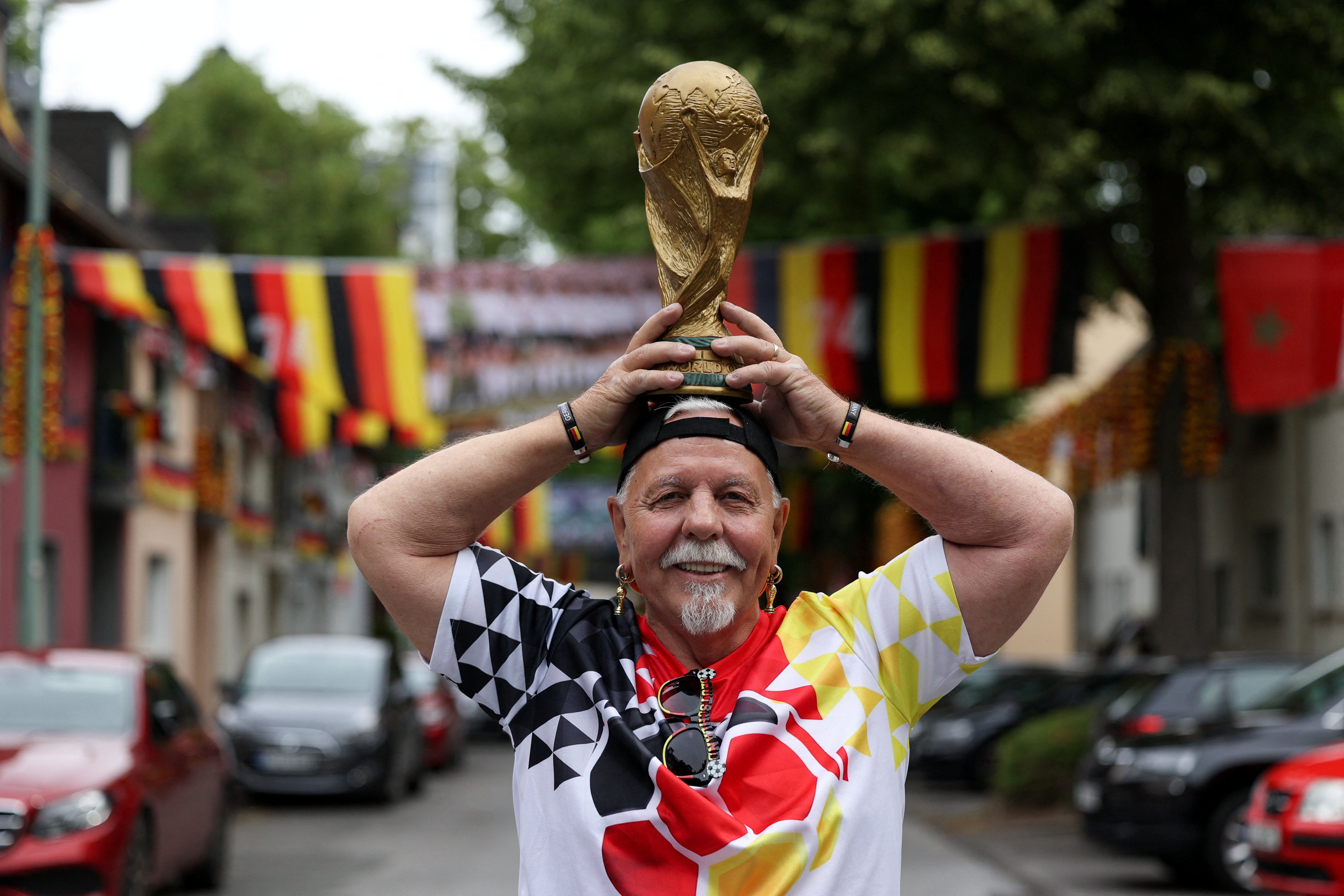 This Germany fan and many others will be keen to see the team add a fifth star to their jersey