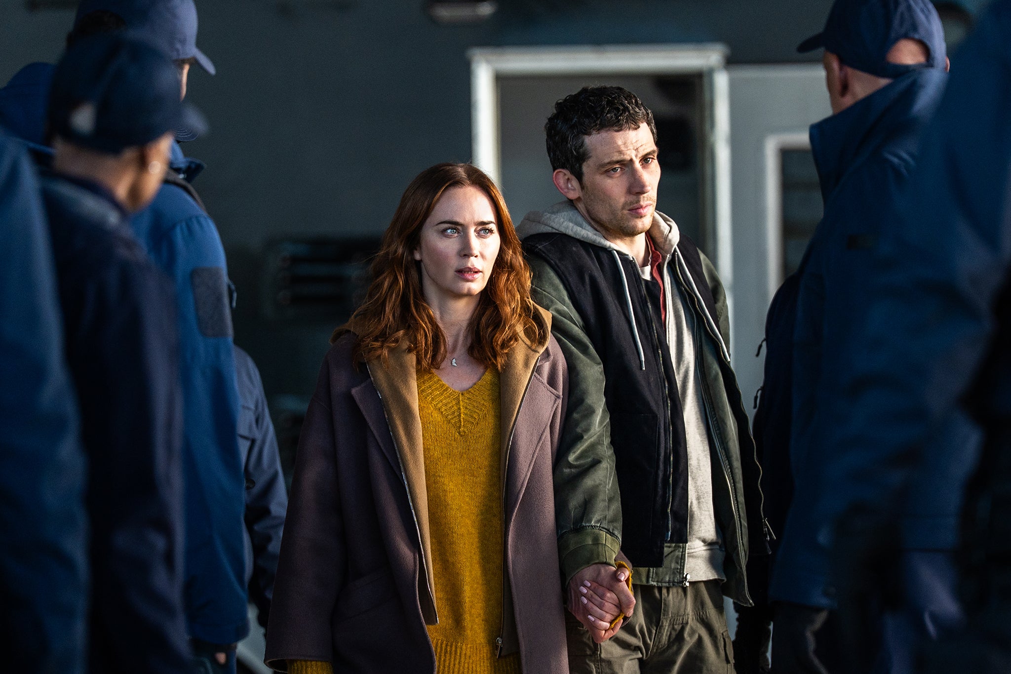 Emily Blunt and Josh O’Connor in Steven Spielberg’s ‘Disclosure Day’ (Universal Pictures)