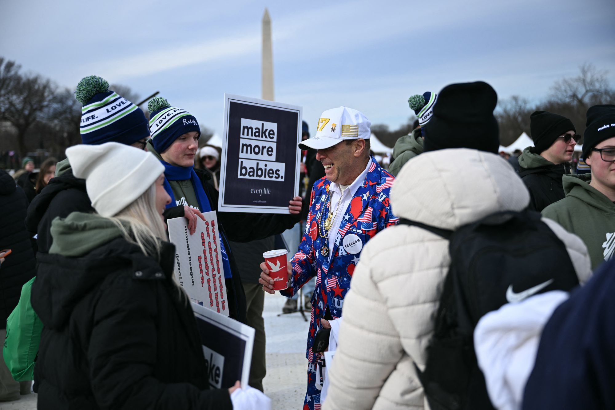 Democrats were far more likely to list most behaviors as acceptable, though Republicans were more permissive of the death penalty, wearing animal fur and medical testing on animals (AFP via Getty Images)