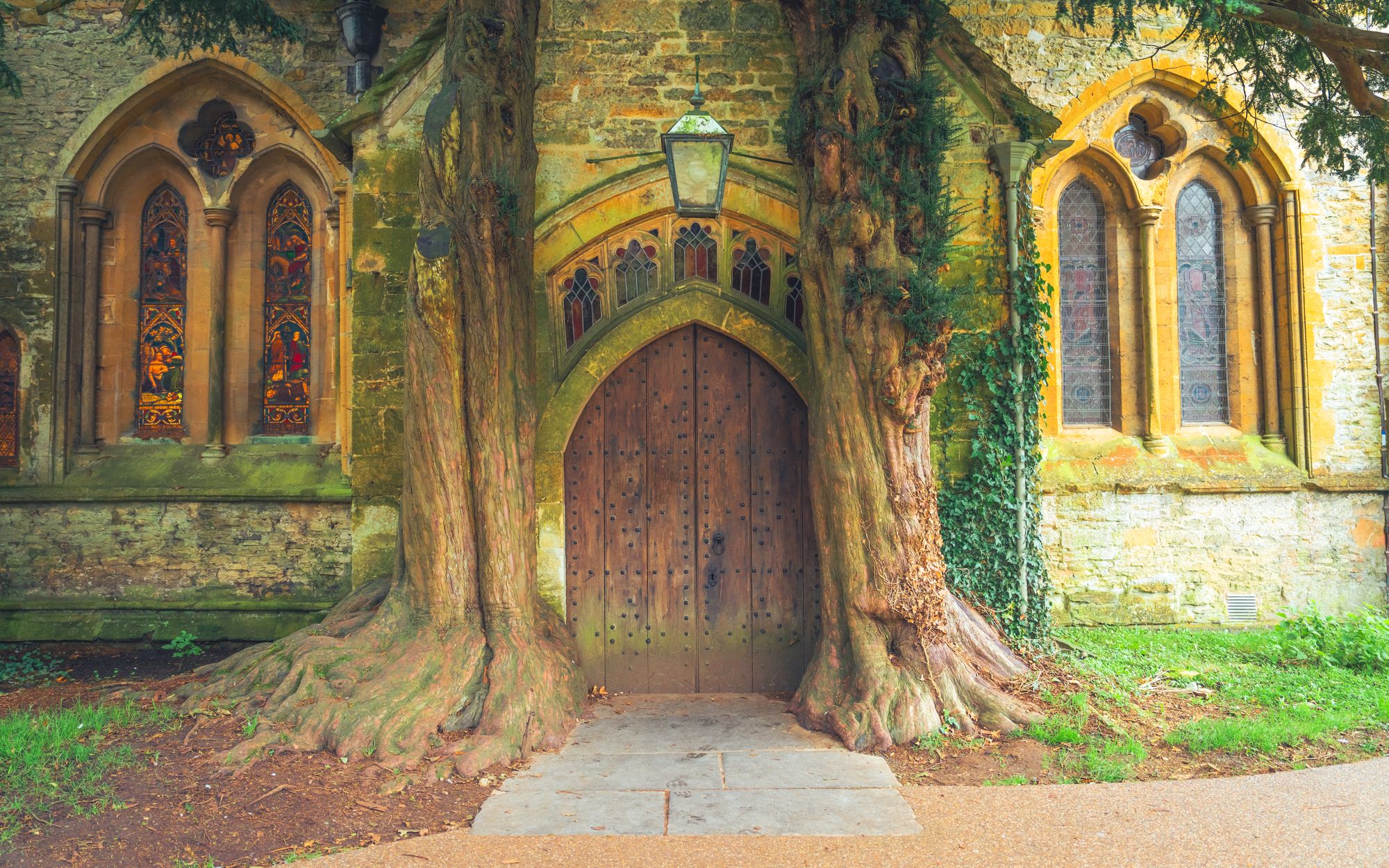 The fairytale-like door at St Edward’s Church