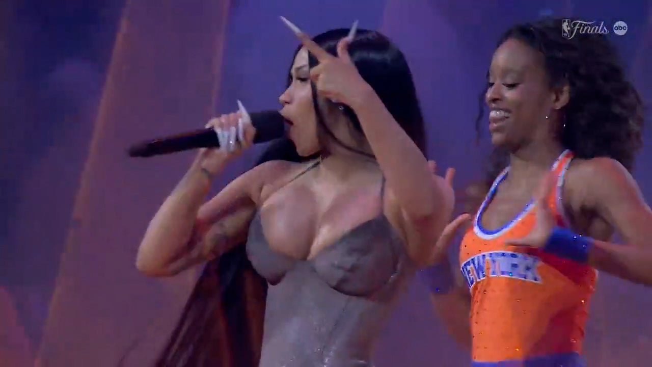 Cardi B performed at the NBA Finals in New York City