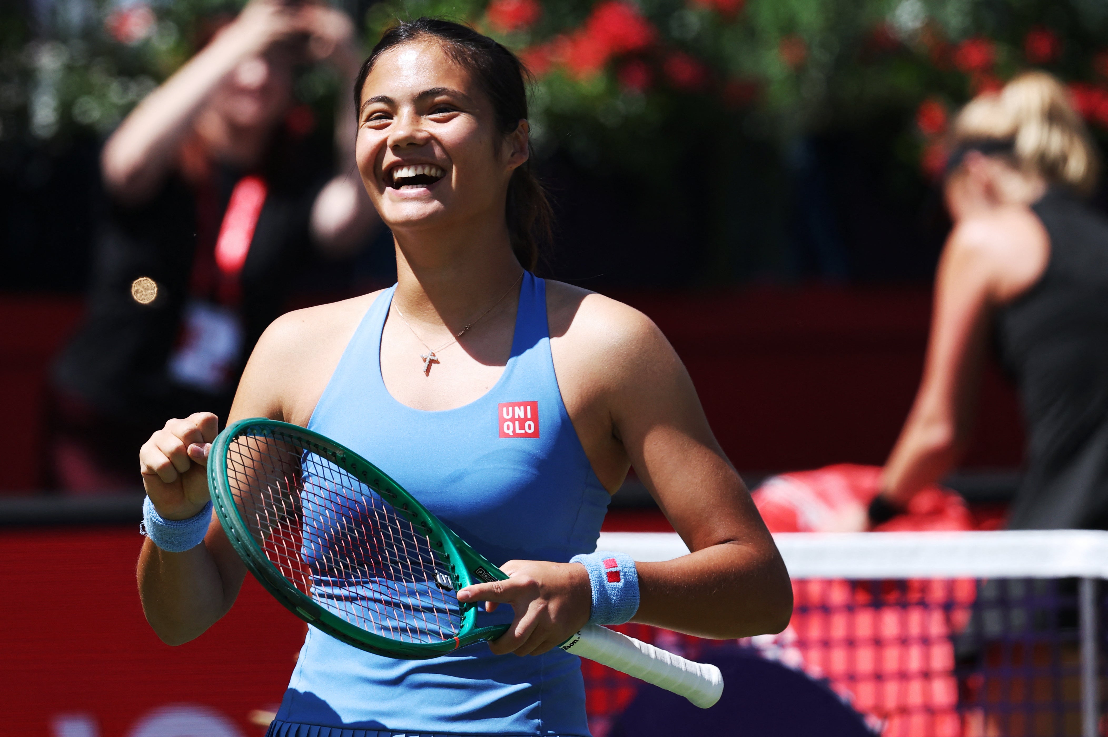 Raducanu defeated the qualifier Anna Blinkova to set up a second-round match with Sorana Cirstea