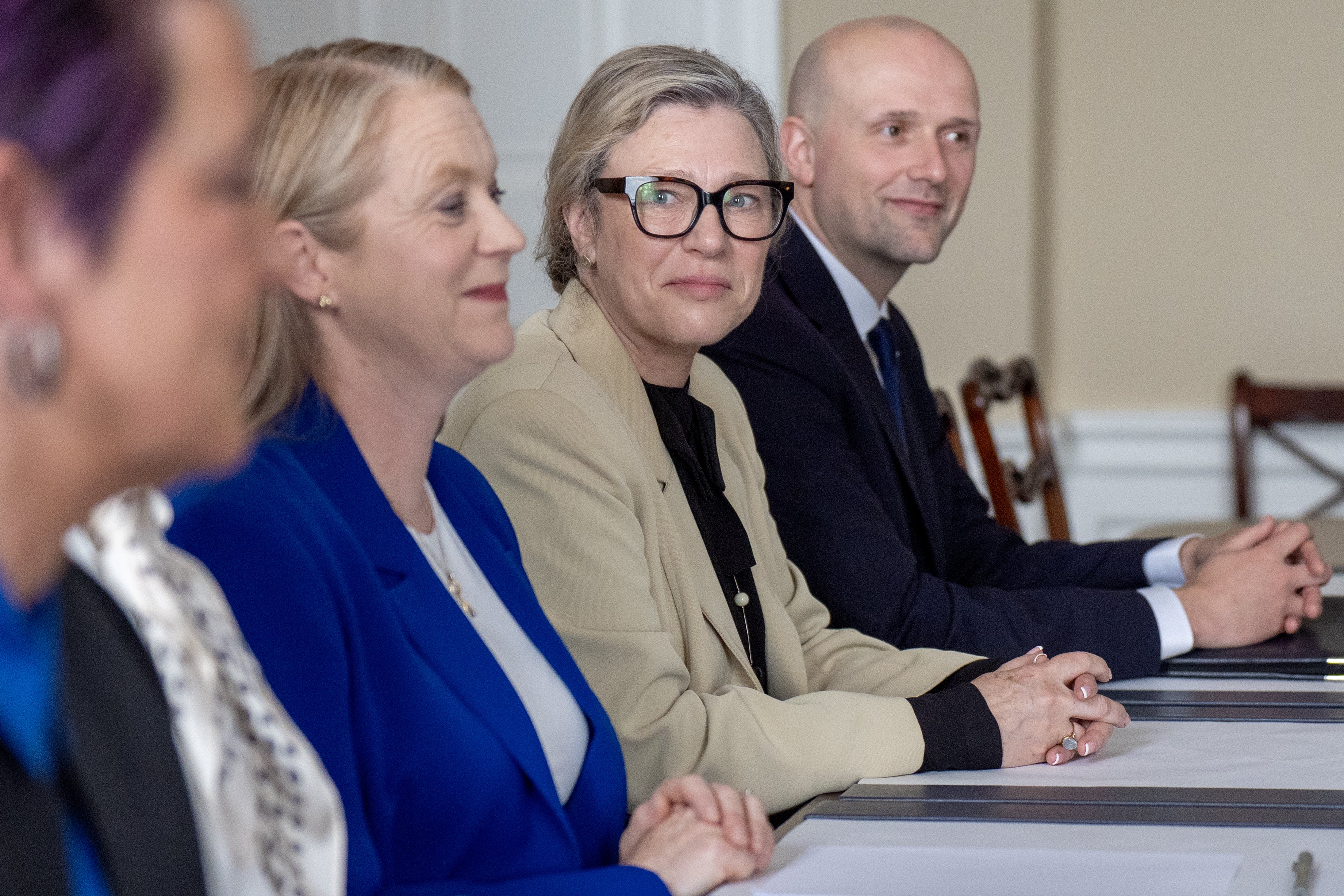 Climate Action Secretary Gillian Martin, second from right, said the reduction ‘is not what it should be’ (Jane Barlow/PA) (PA Wire)