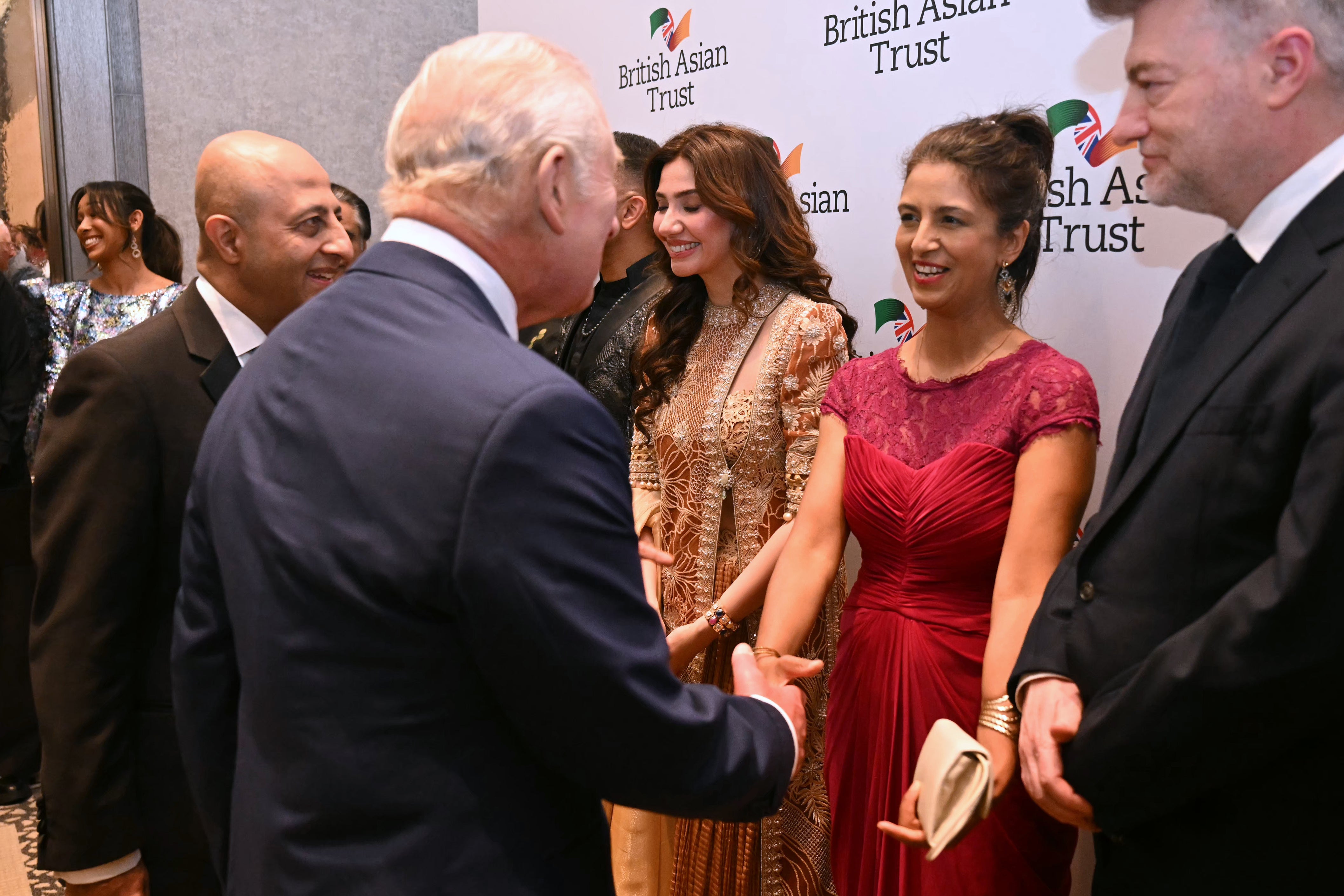 Konnie Huq meets the King (Justin Tallis/PA) (PA Wire)