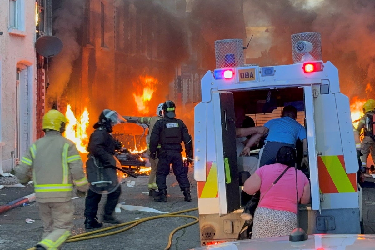 Residents forced to evacuate as protestors set hom