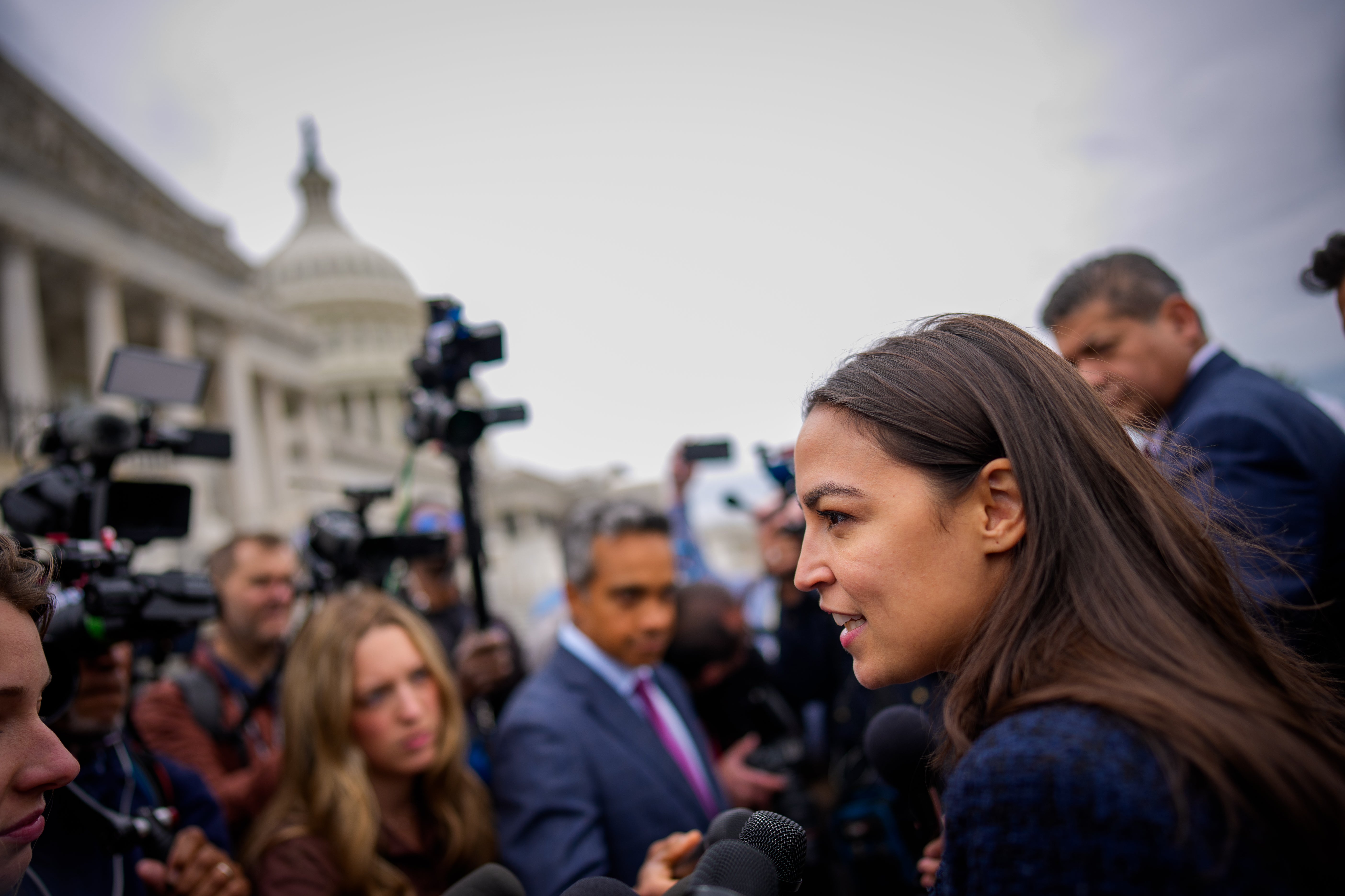 Rep. Alexandria Ocasio-Cortez (D-N.Y.) accused the president of jinxing the Knicks.