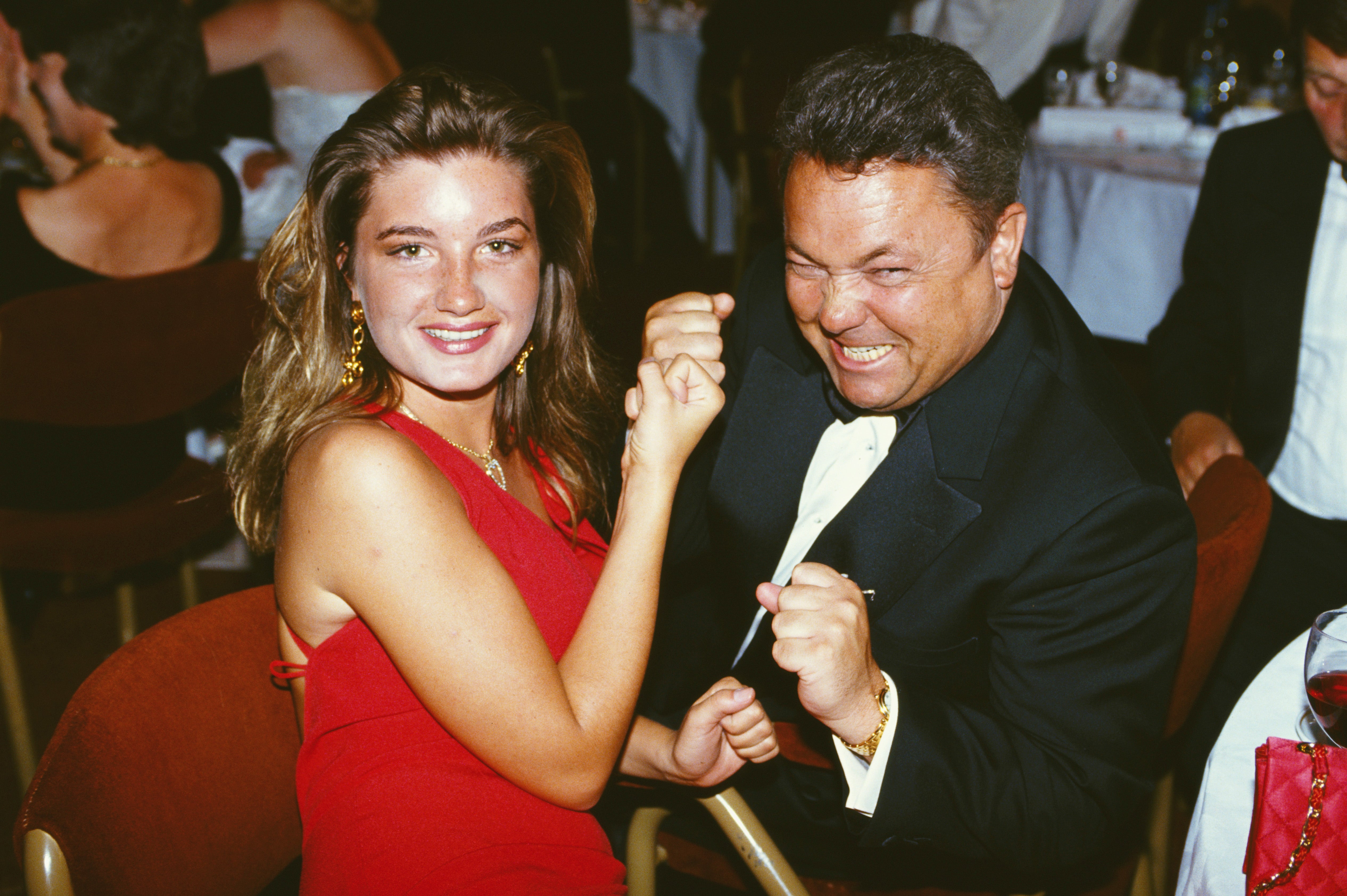 David Sullivan and Baroness Karren Brady in 1993. Ms Brady worked with Mr Sullivan at the Sunday Sport as well as Birmingham City and West Ham football clubs