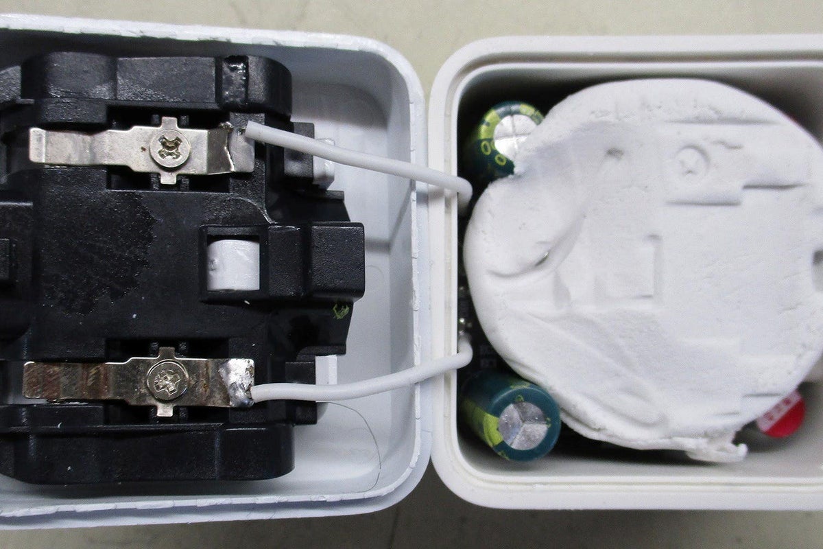 Fake phone chargers filled with modelling clay sold by major