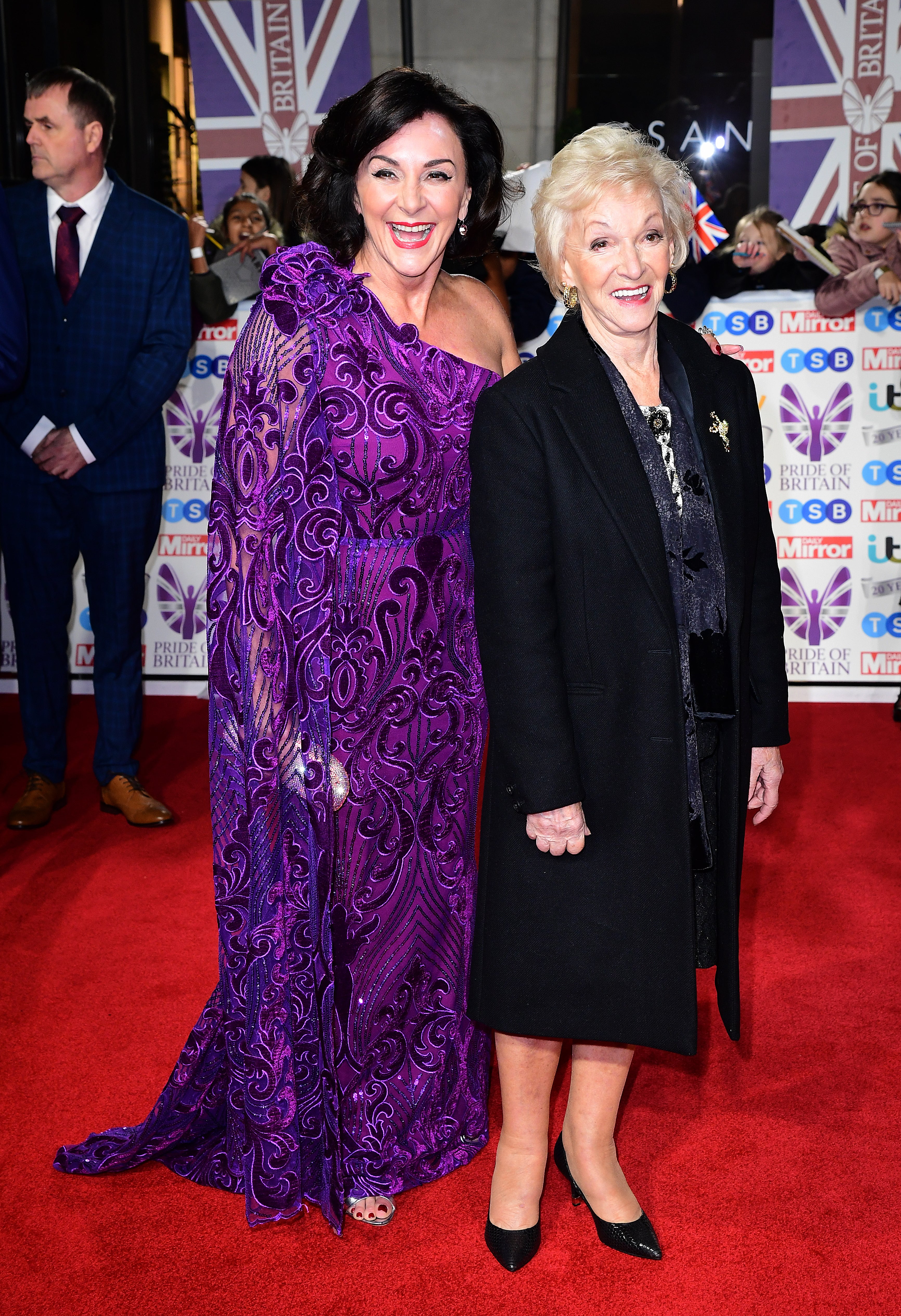Shirley Ballas and Audrey Rich arriving for the Pride of Britain Awards held at the The Grosvenor House Hotel, London in 2019 (Ian West/PA) (PA)