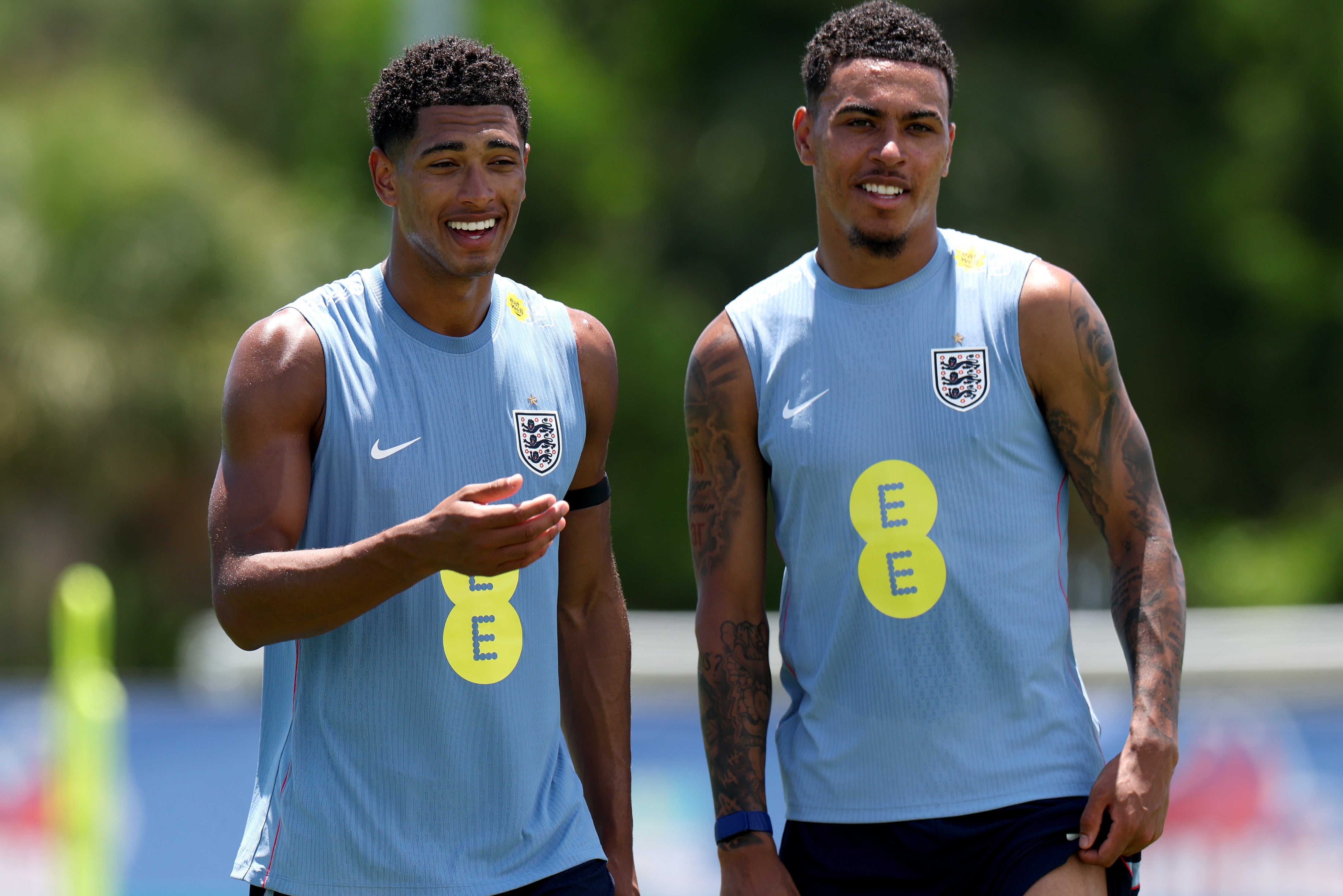 Thomas Tuchel must decide if Jude Bellingham (left) or Morgan Rogers (right) will start at No.10