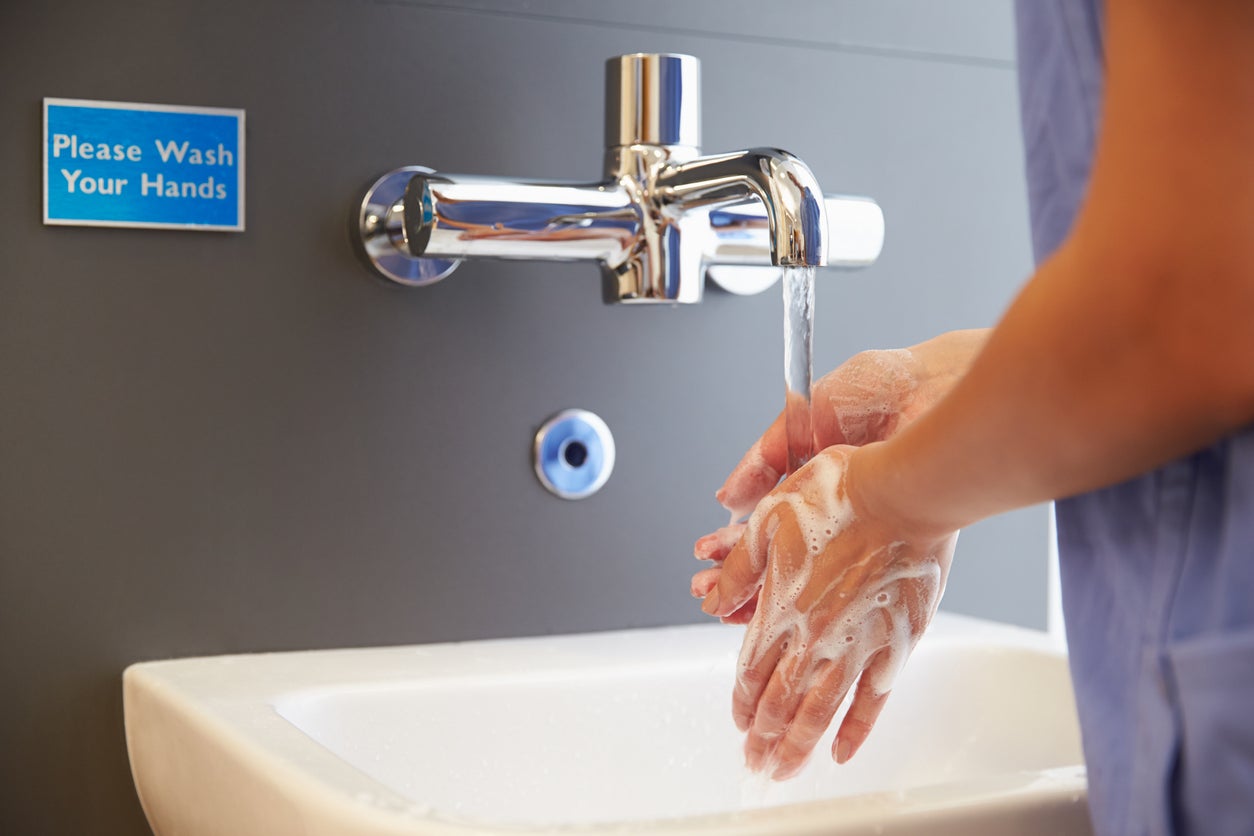 But be aware that the public toilet sinks, tap handles, and paper towel dispensers or buttons on hand driers all have a major microbial presence