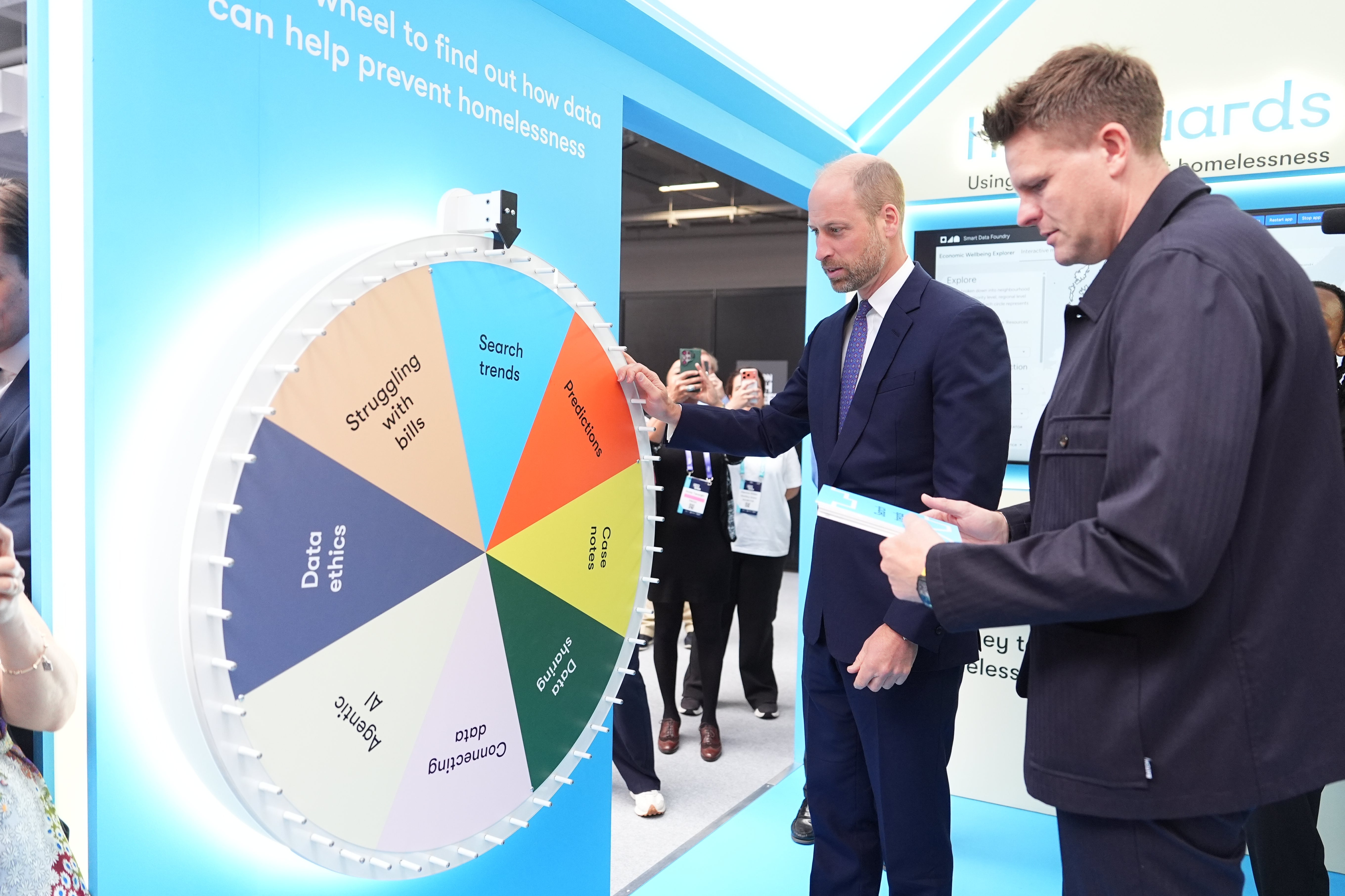 William joined Jake Humphrey to tour exhibits at London Tech Week (Aaron Chown/PA) (PA Wire)