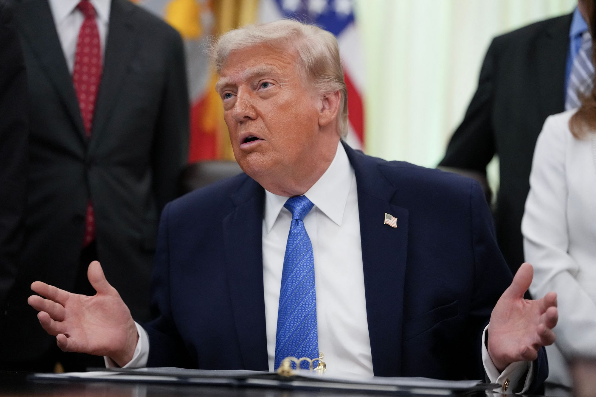 President Trump vowed that the U.S. would respond with military force after an Iranian drone ‘shot down’ a U.S. aircraft