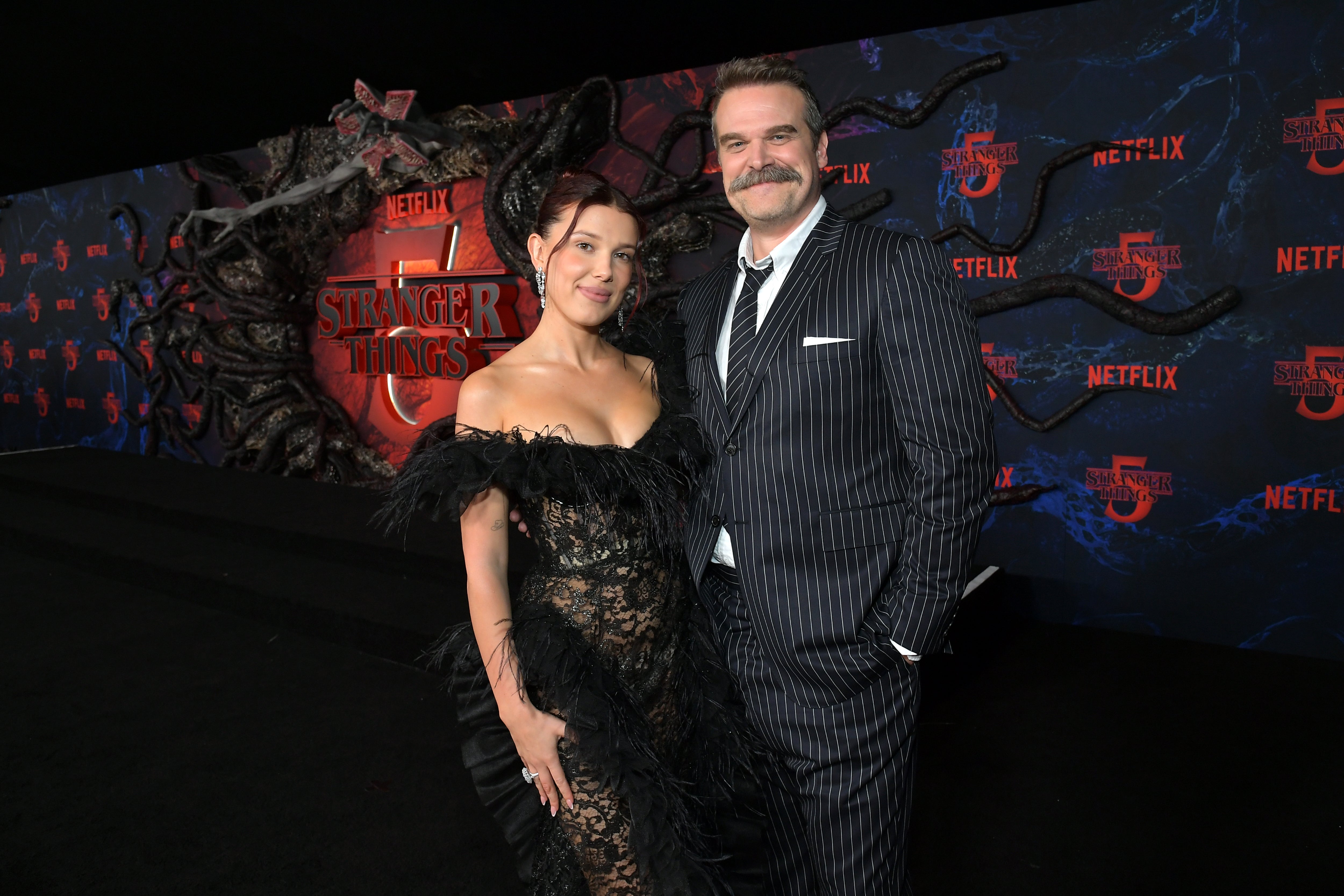 Millie Bobby Brown and David Harbour had a rumored falling out while filming 'Stranger Things'