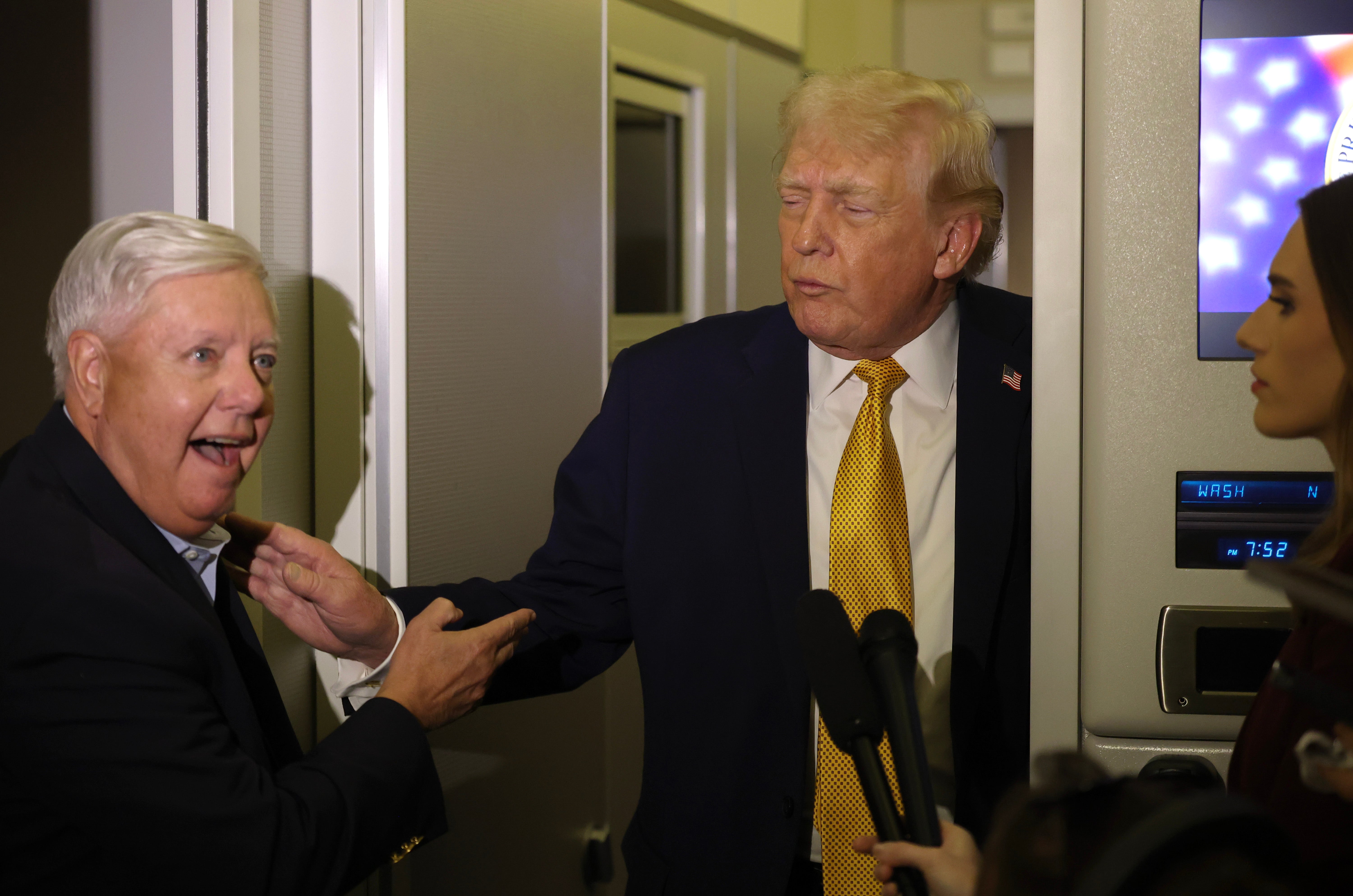 ‘On the golf course, you’ve never been stronger,’ Lindsey Graham wrote in a birthday message to Trump (Getty)