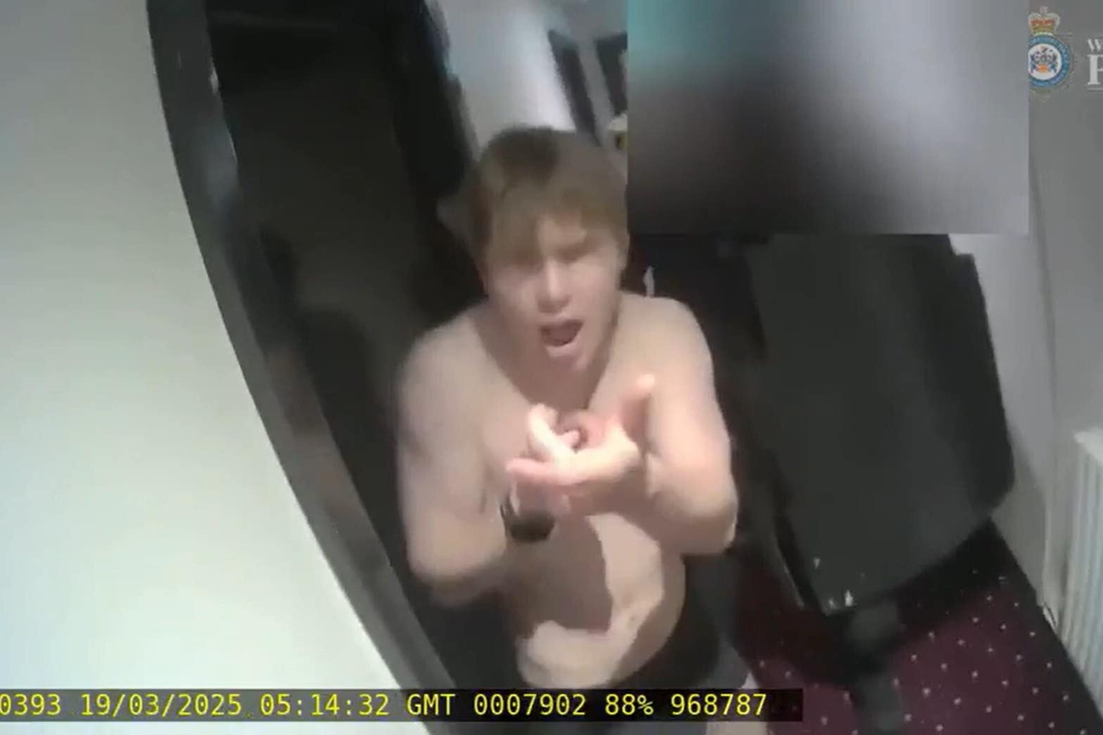 Johannes Natland, 19, pretended to shoot at an armed police officer during his arrest. a court heard (Counter Terrorism Policing/PA)