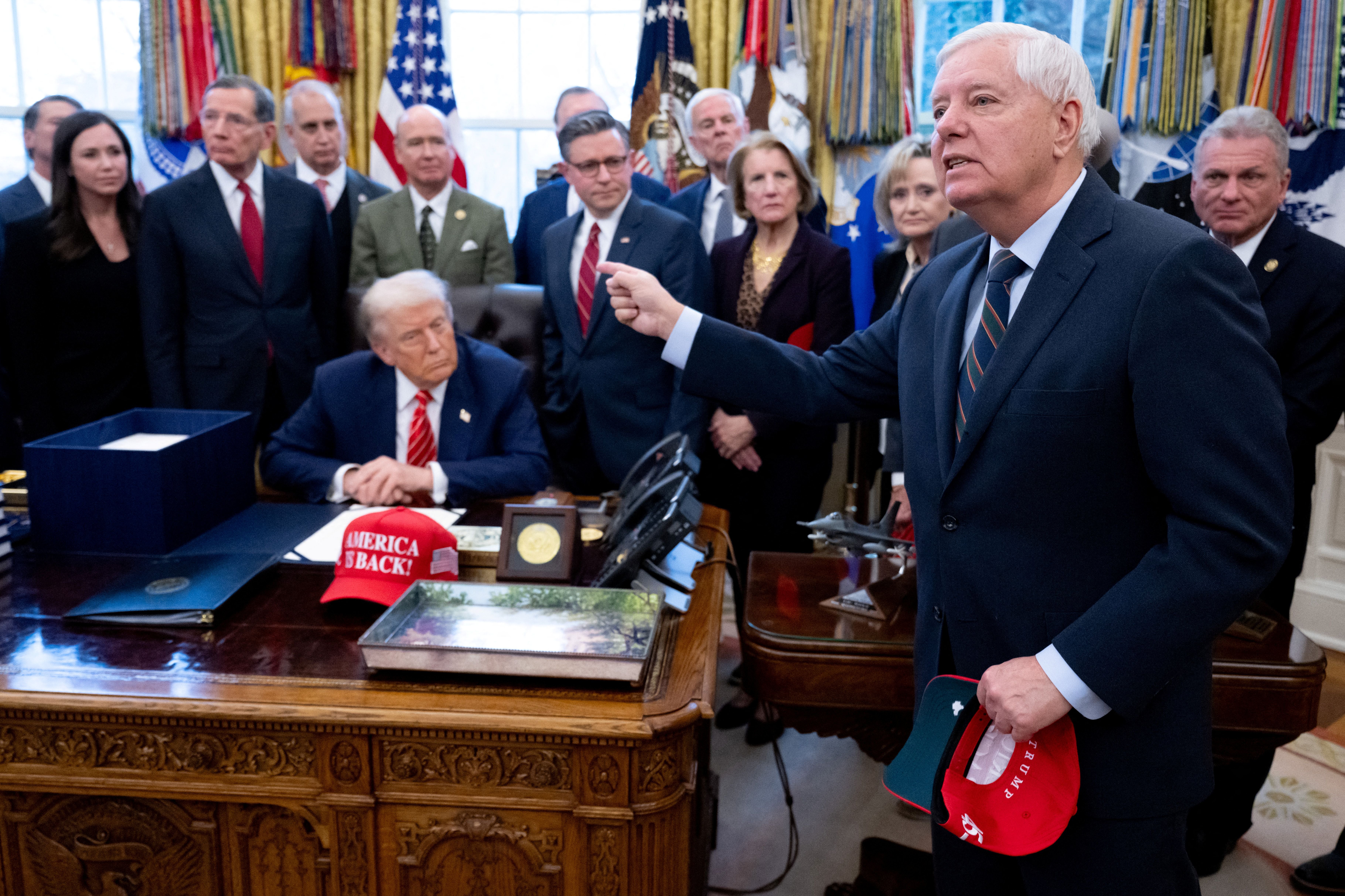 After winning the GOP Senate primary in South Carolina, Lindsey Graham said Donald Trump is 'not far behind God' while thanking him for what he called the most consequential endorsement 'in the history of politics'