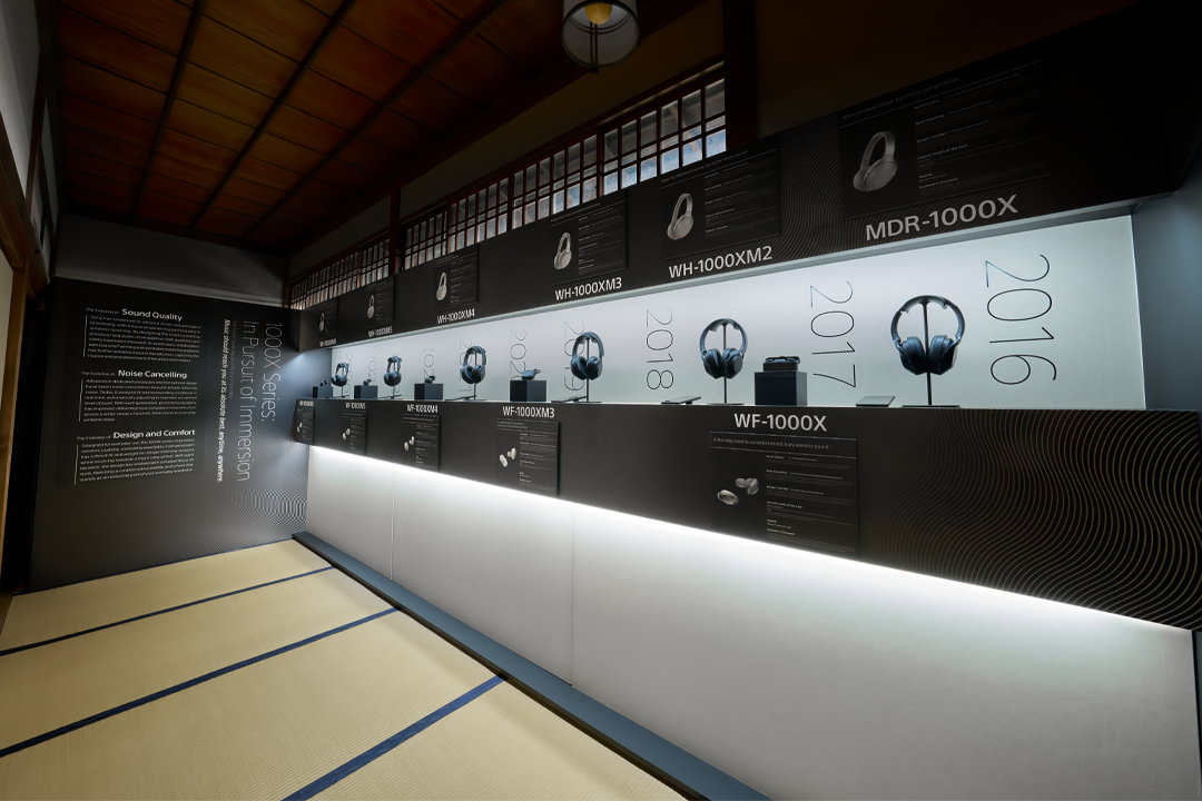 Inside is a visual timeline of every 1000X headphones (Sony)