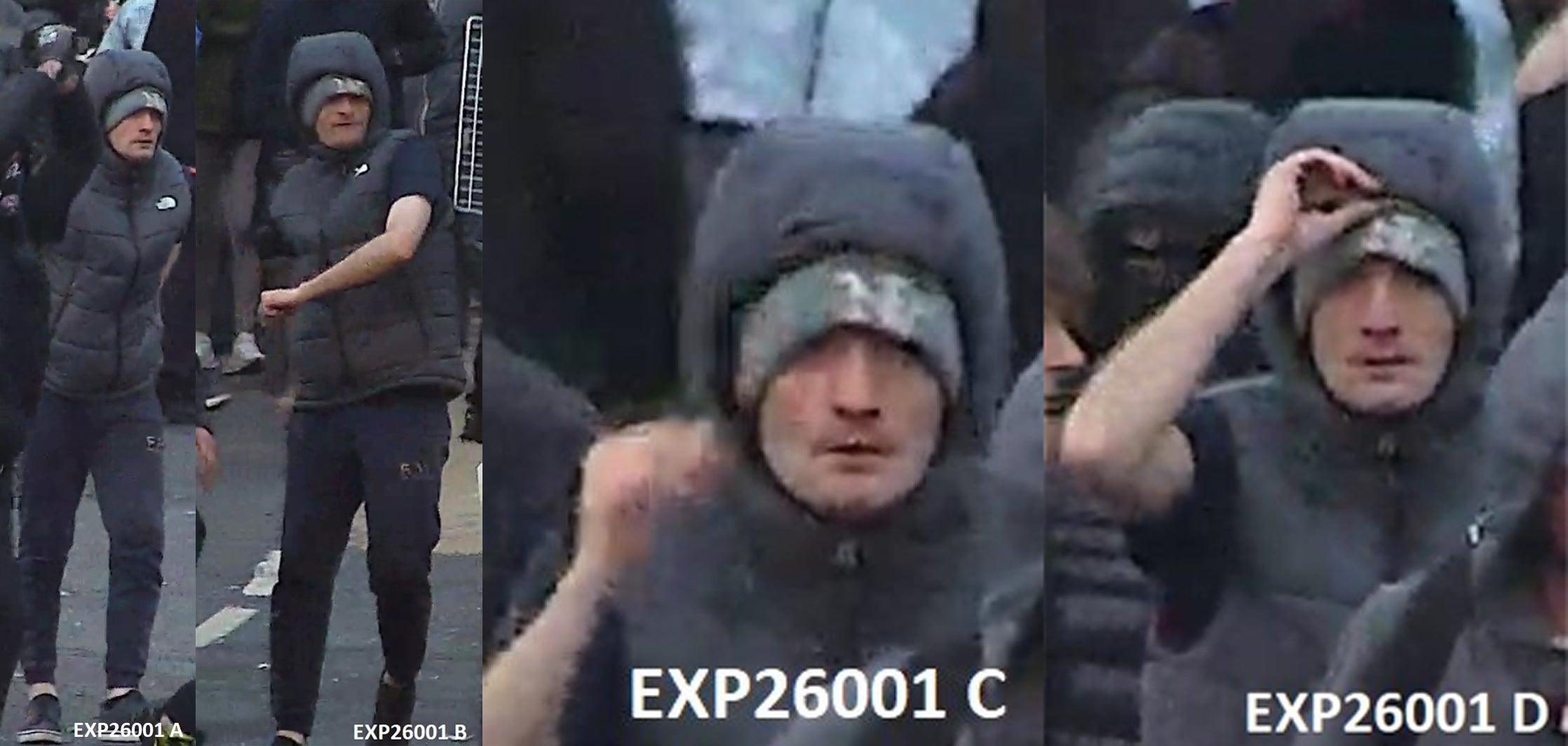 Police issue appeal to trace men linked to ‘serious disorder’ in Belfast