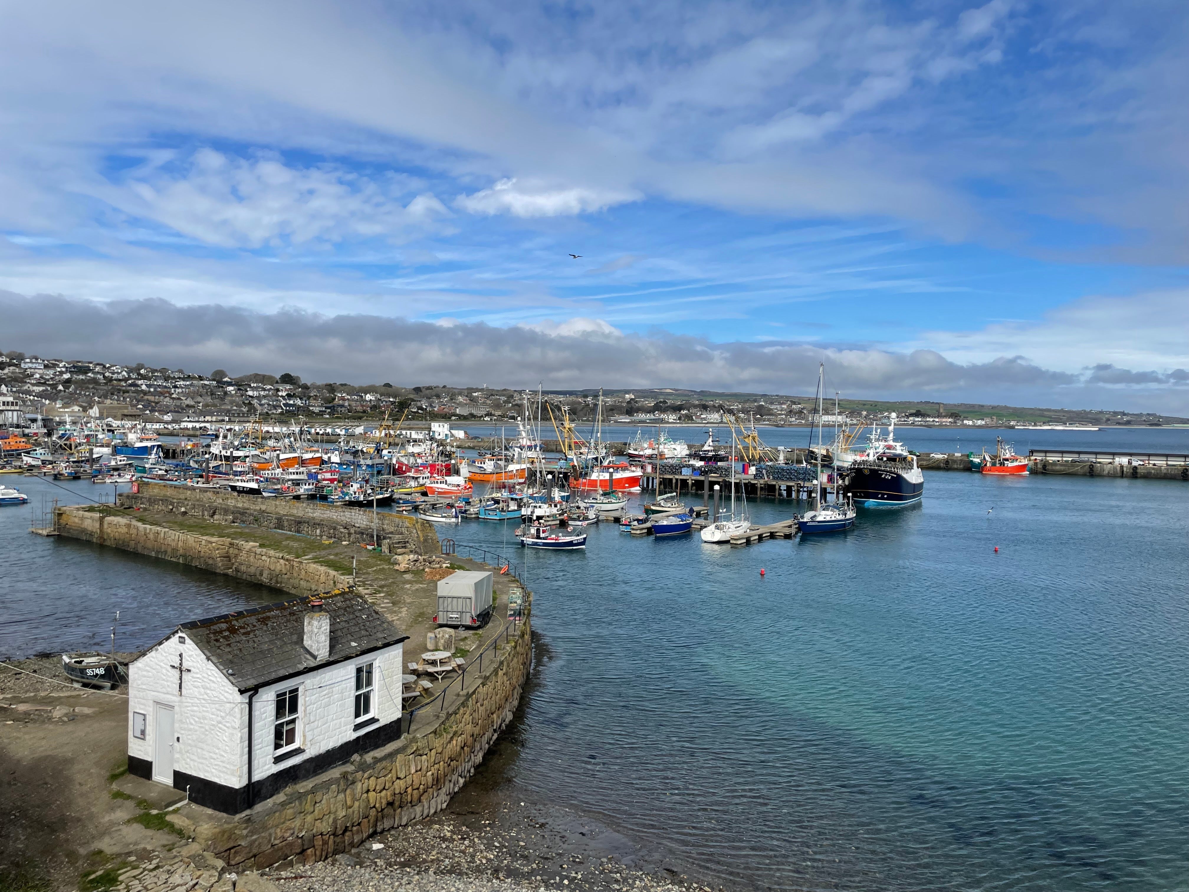 Newlyn Harbor is a laeges fishing port in Cornwall