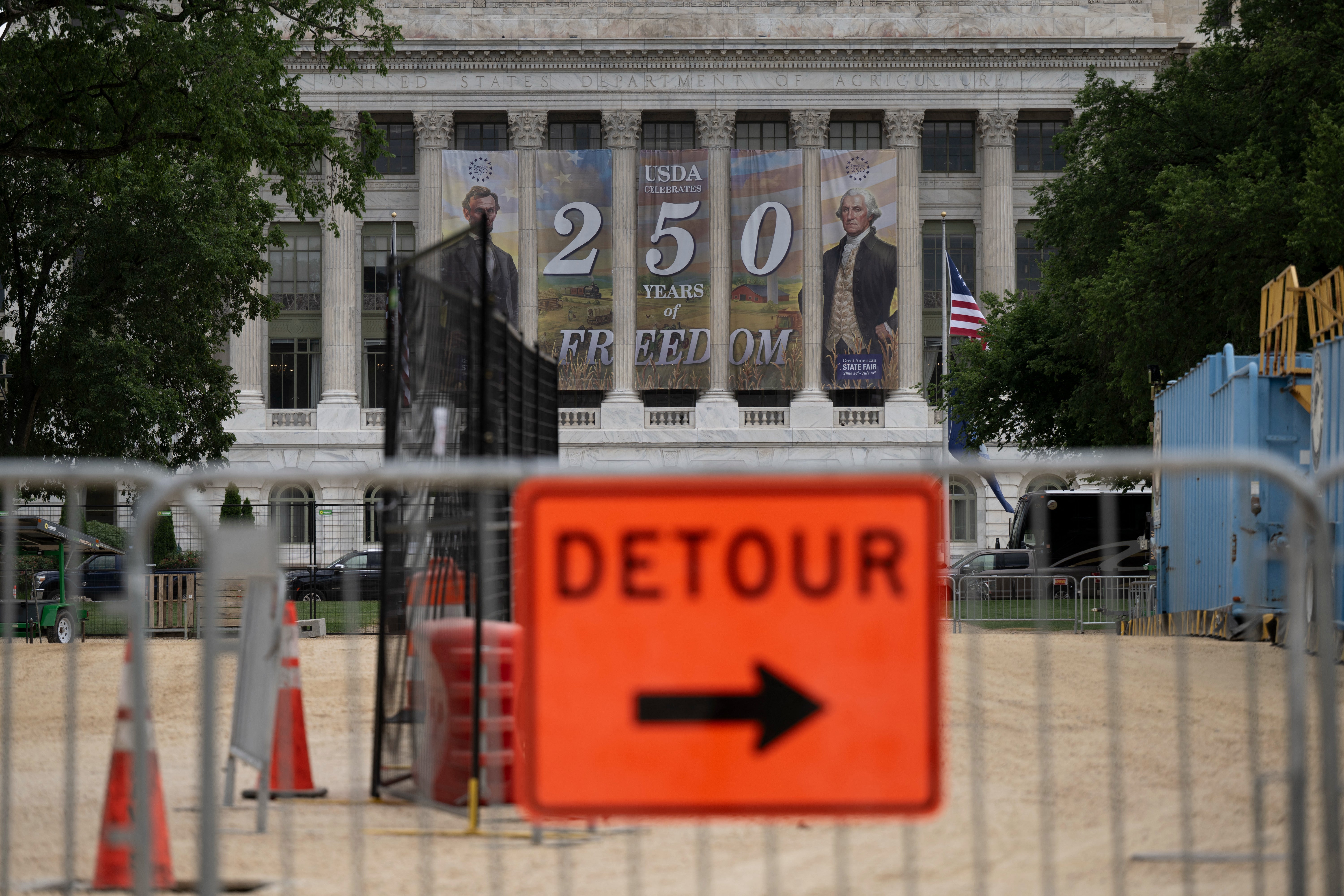 Preparations for the 250th anniversary festivities are ongoing across Washington but have not run entirely smoothly