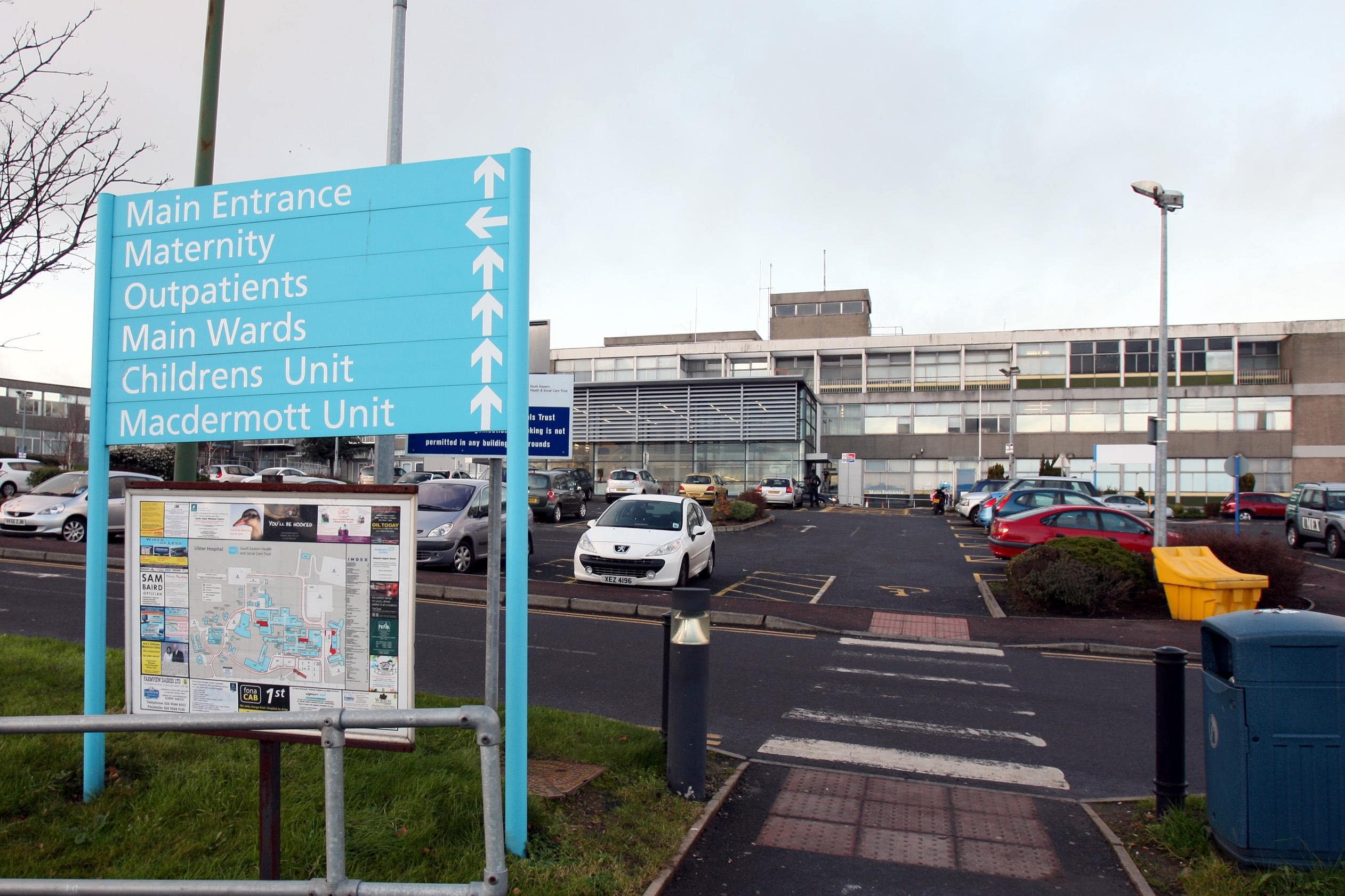 A nurse was chased by masked men as she arrived for work at Ulster Hospital