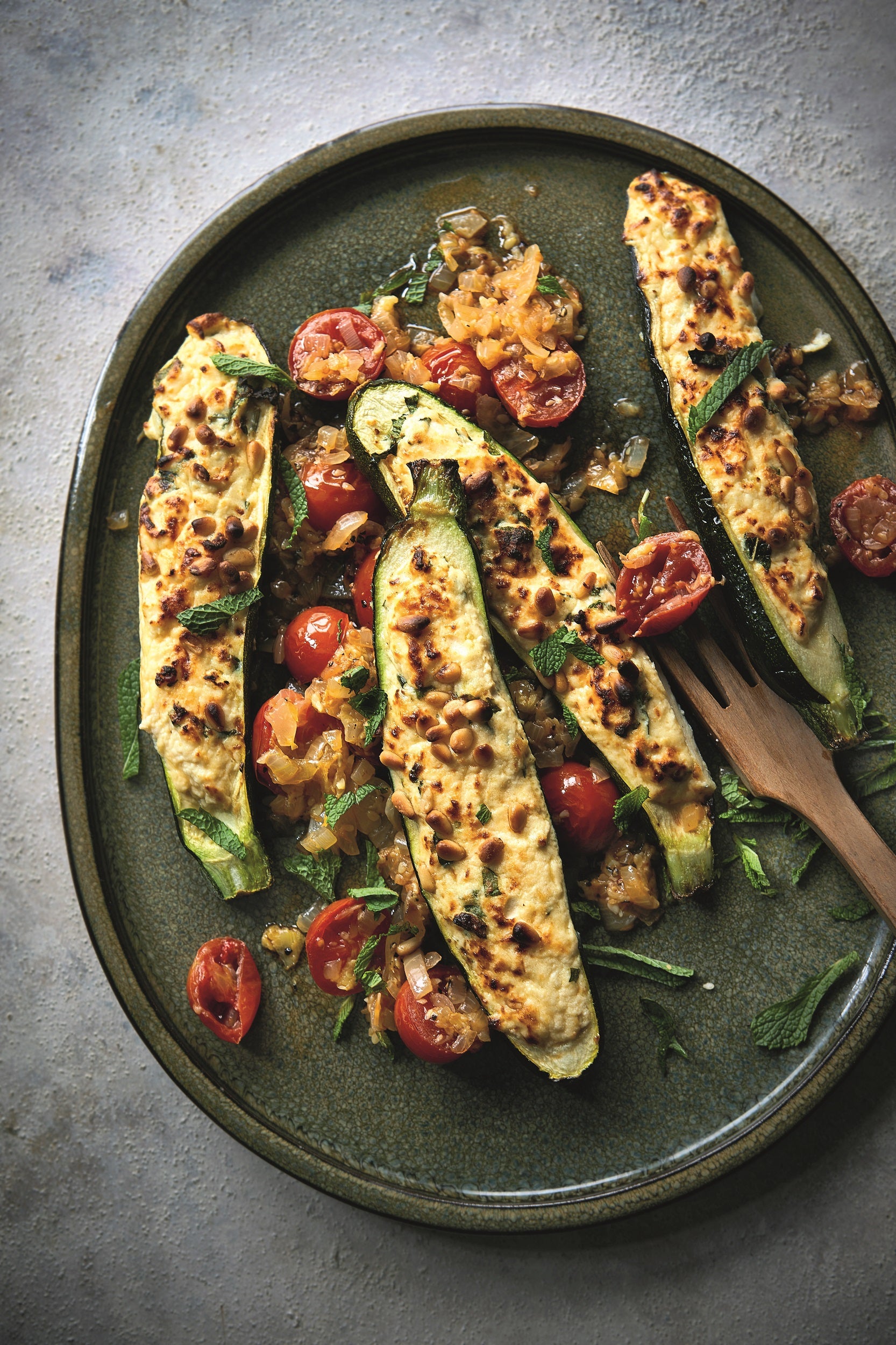 Courgettes are at their best right now and need little more than good cheese and fresh herbs